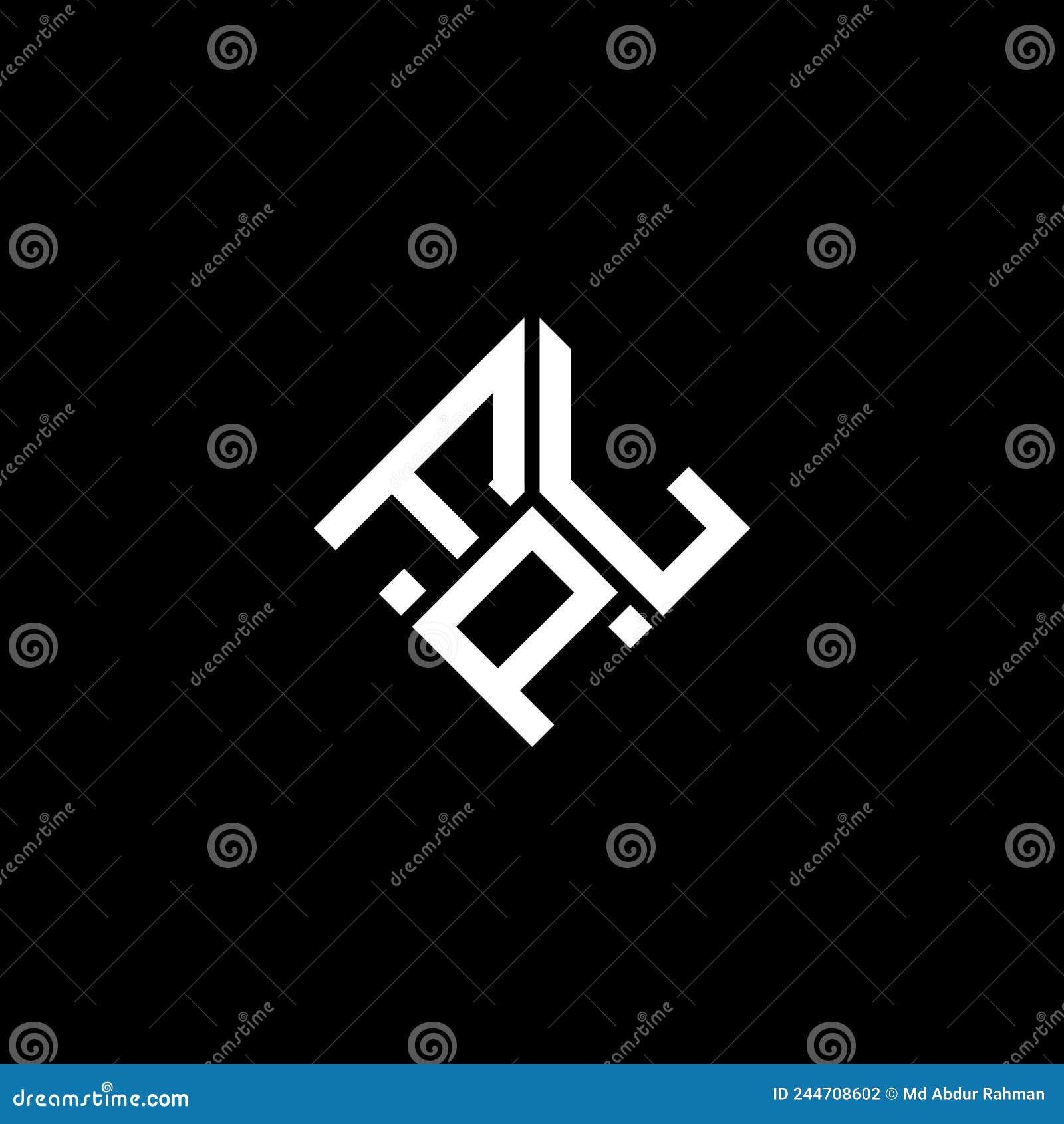 fpl letter logo  on black background. fpl creative initials letter logo concept. fpl letter 