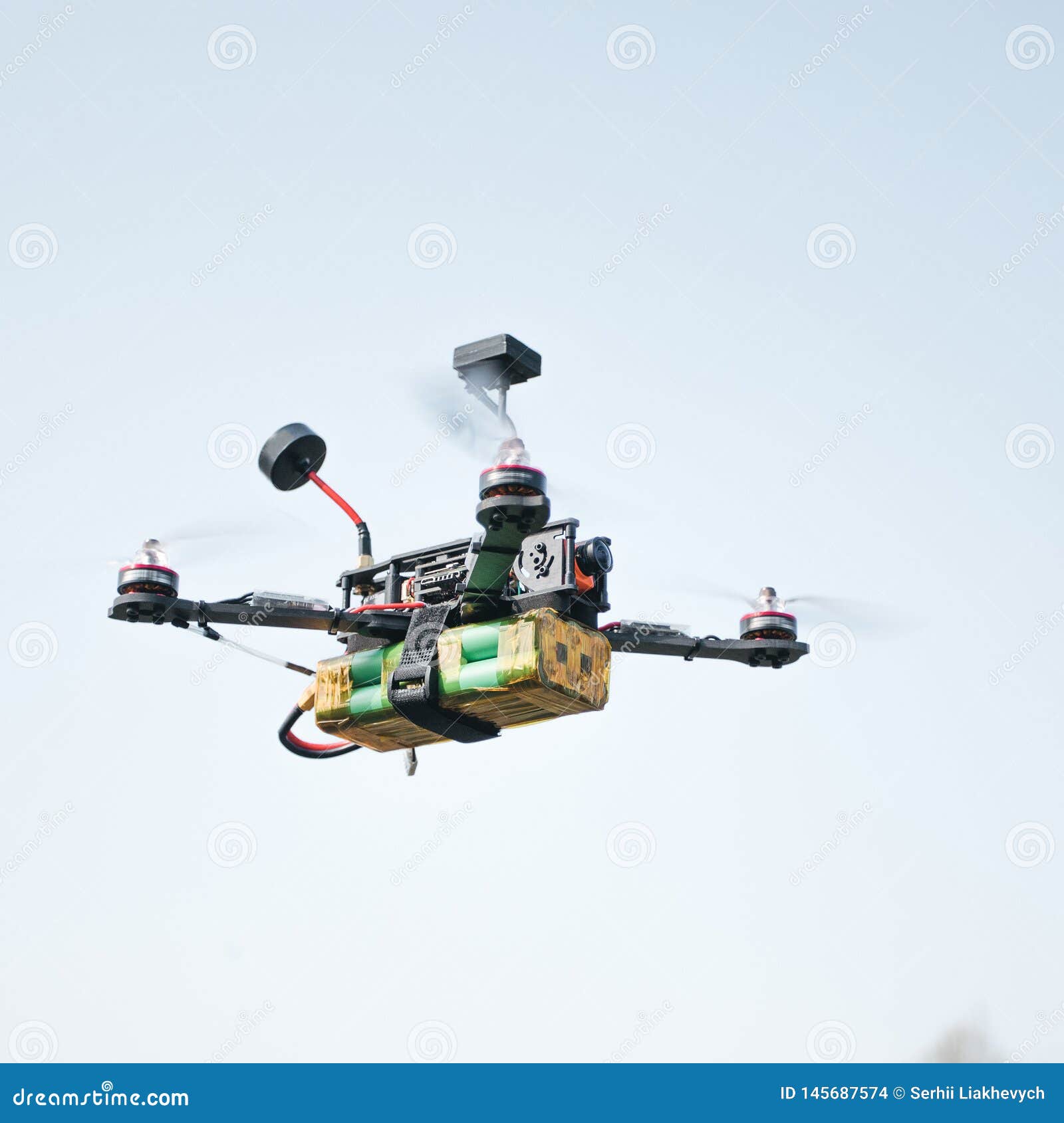 FPV drone ready to fly stock photo. Image of aircraft - 145687574