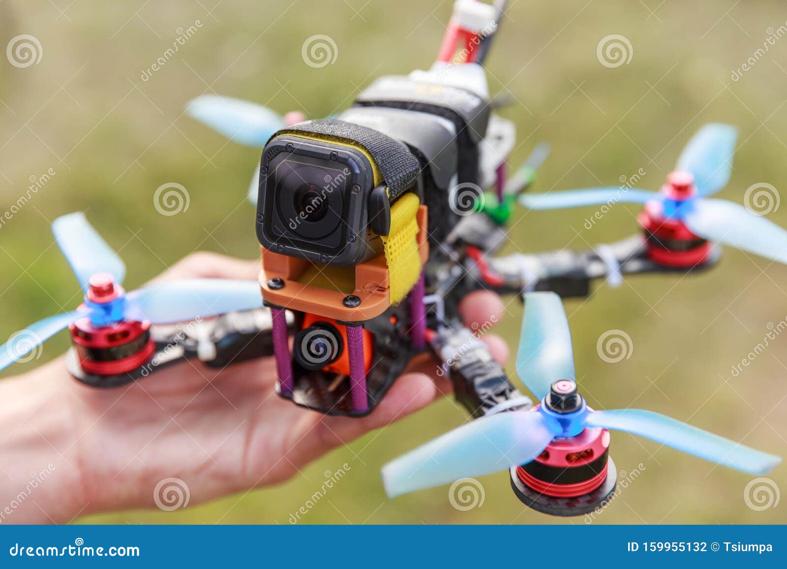 Fpv High-speed Drone Copter Stock Photo - flight, camera: 159955132