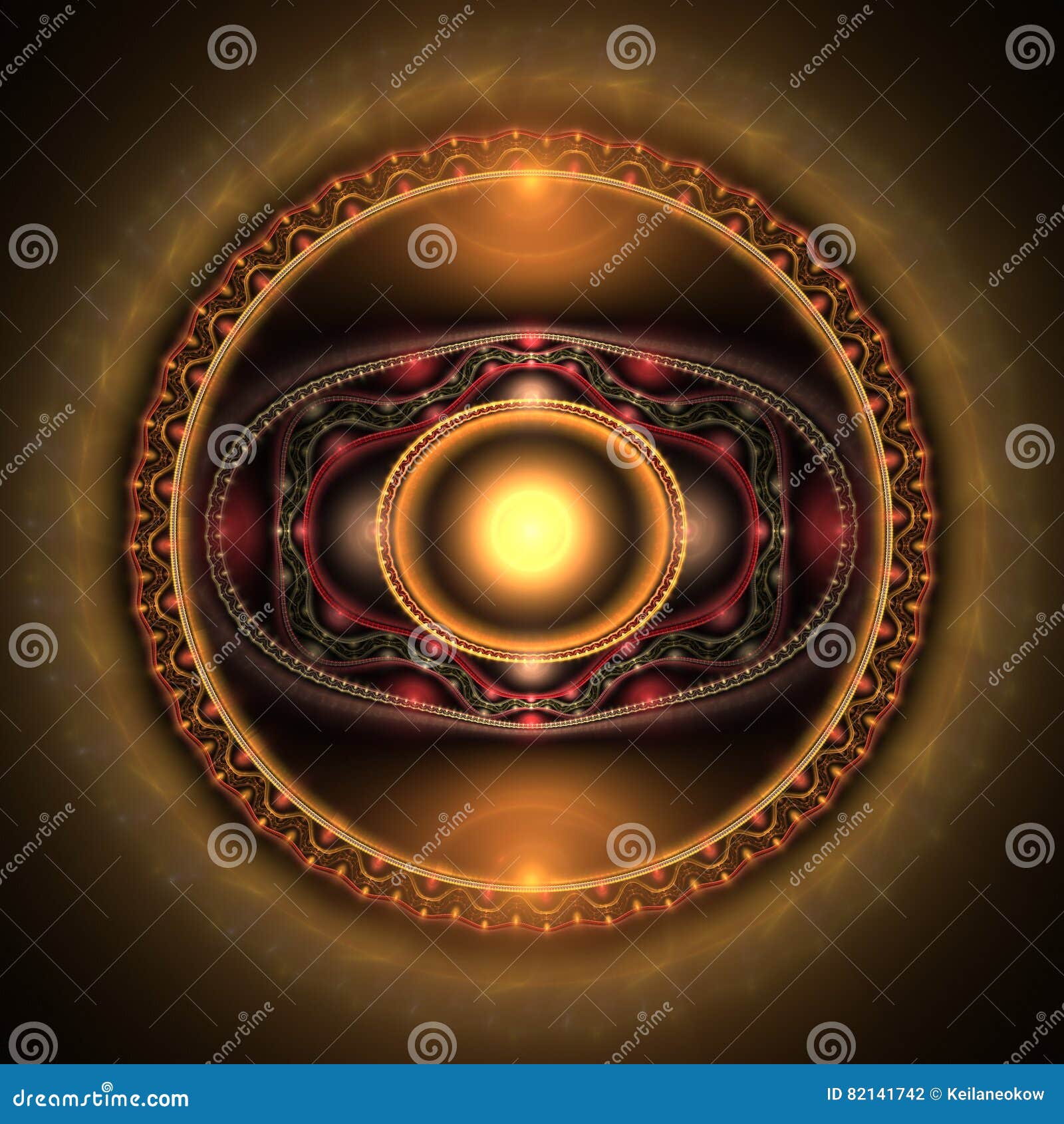 Fractal Clockwork, All Seeing Eye Stock Illustration Illustration of
