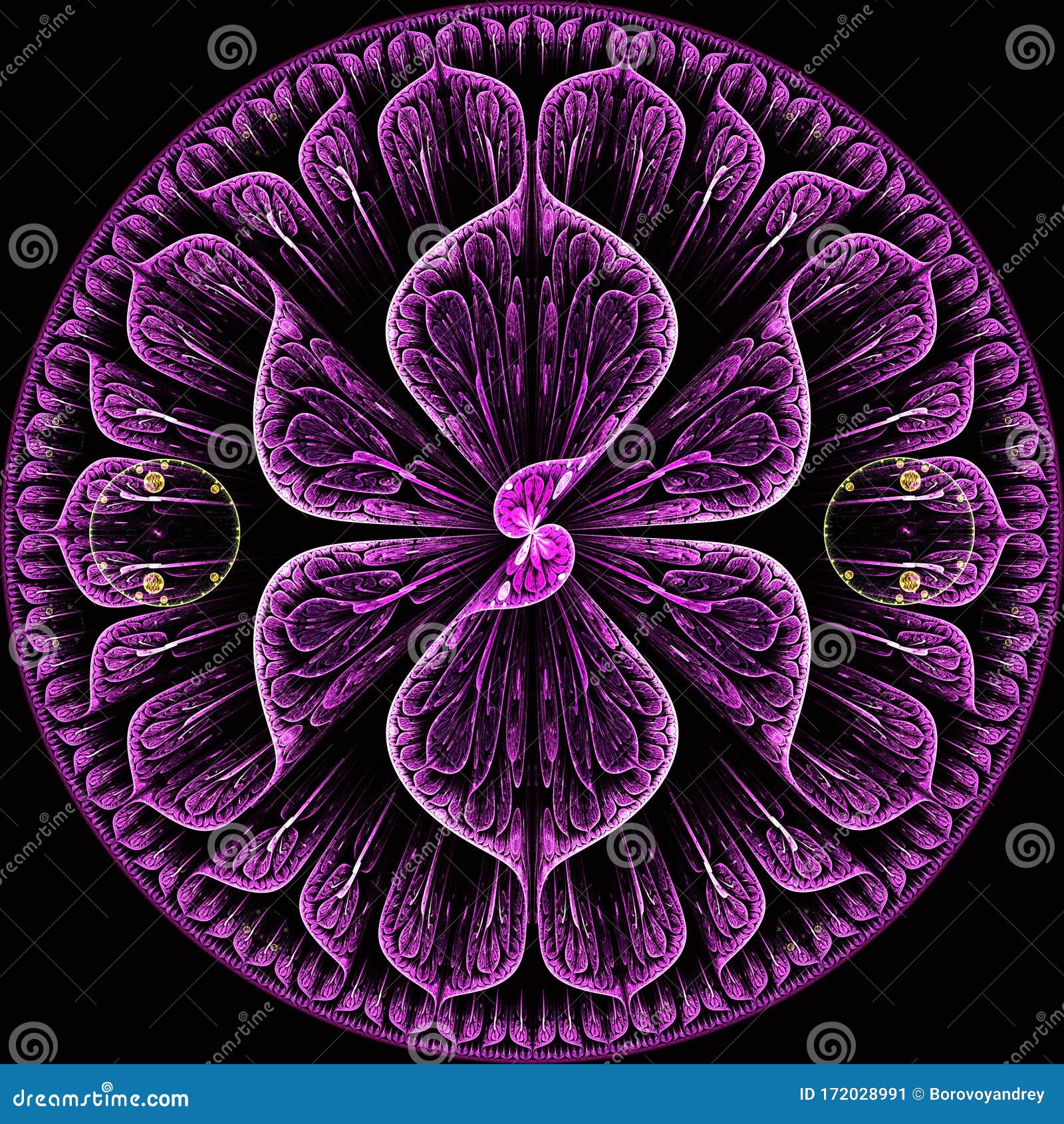 Fractal Mandala On Background Crazy Abstract Fractal Shapes With Kaleidoscopical Pattern Stock Illustration Illustration Of Blur Element 172028991