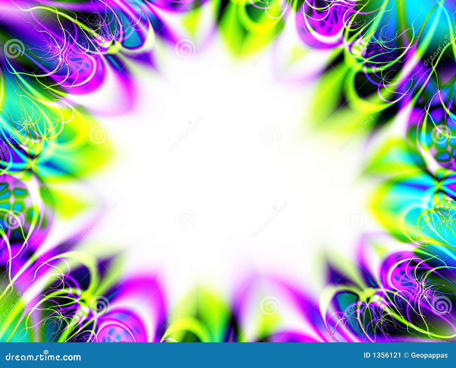 Fractal Party Einladung Stockbild Bild Von Einladung