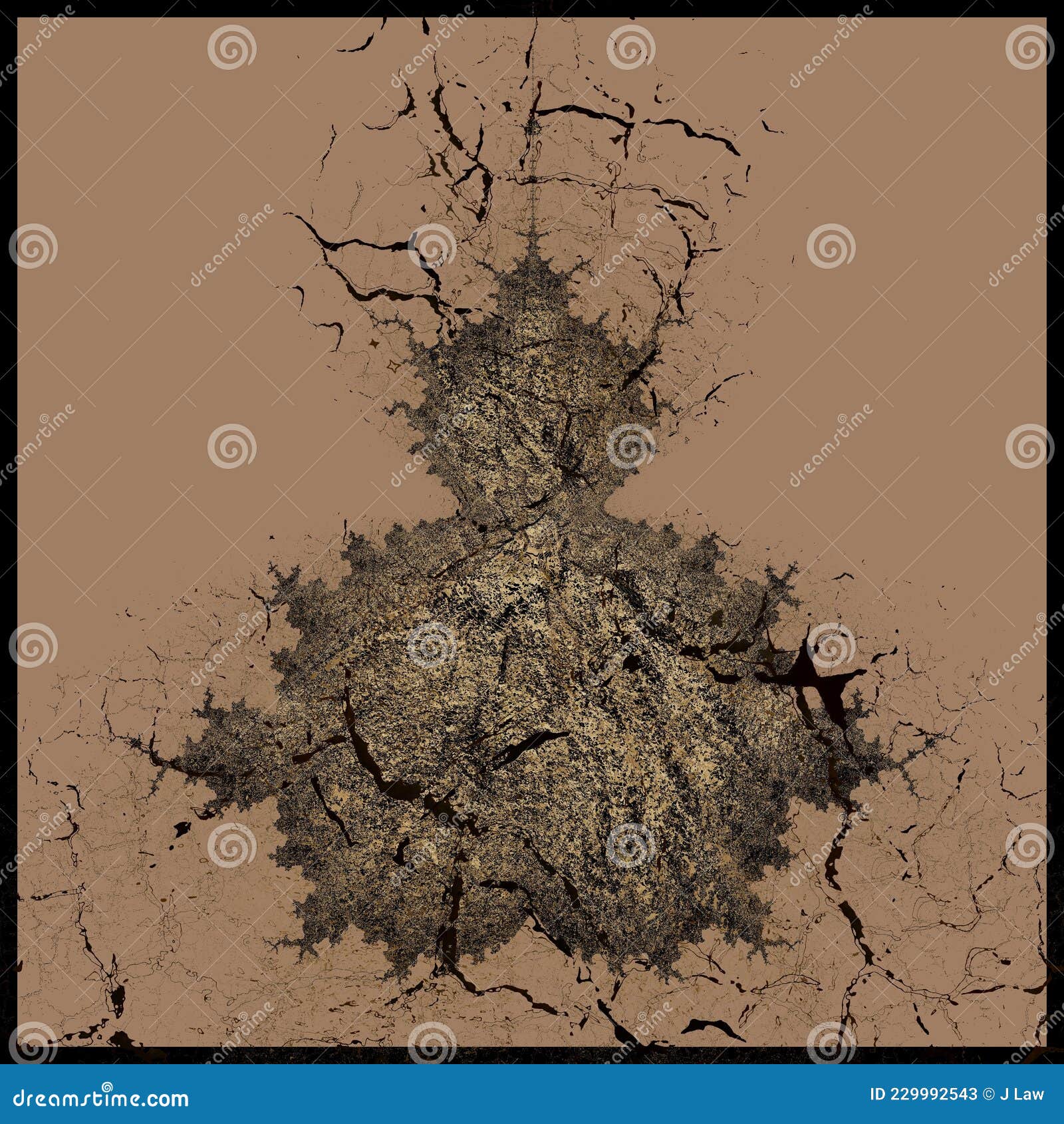 fractal pattern from parched clay