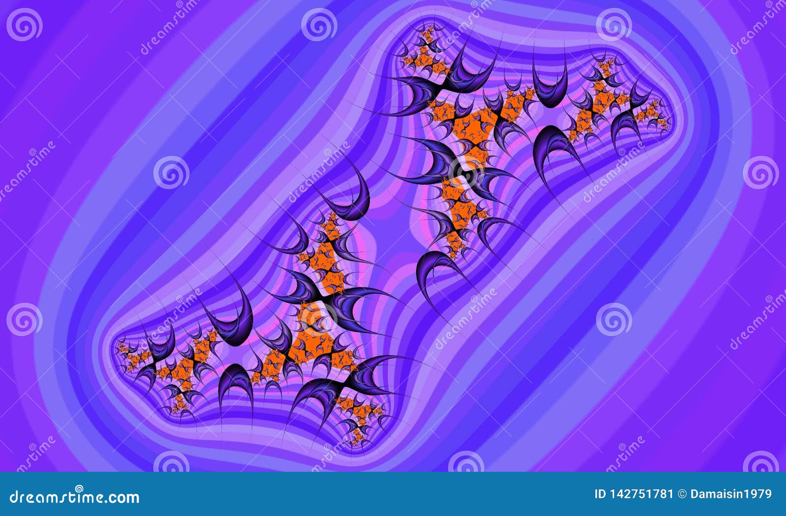 Fractal. Purple Violet Bright Flowery Background, Texture Stock ...