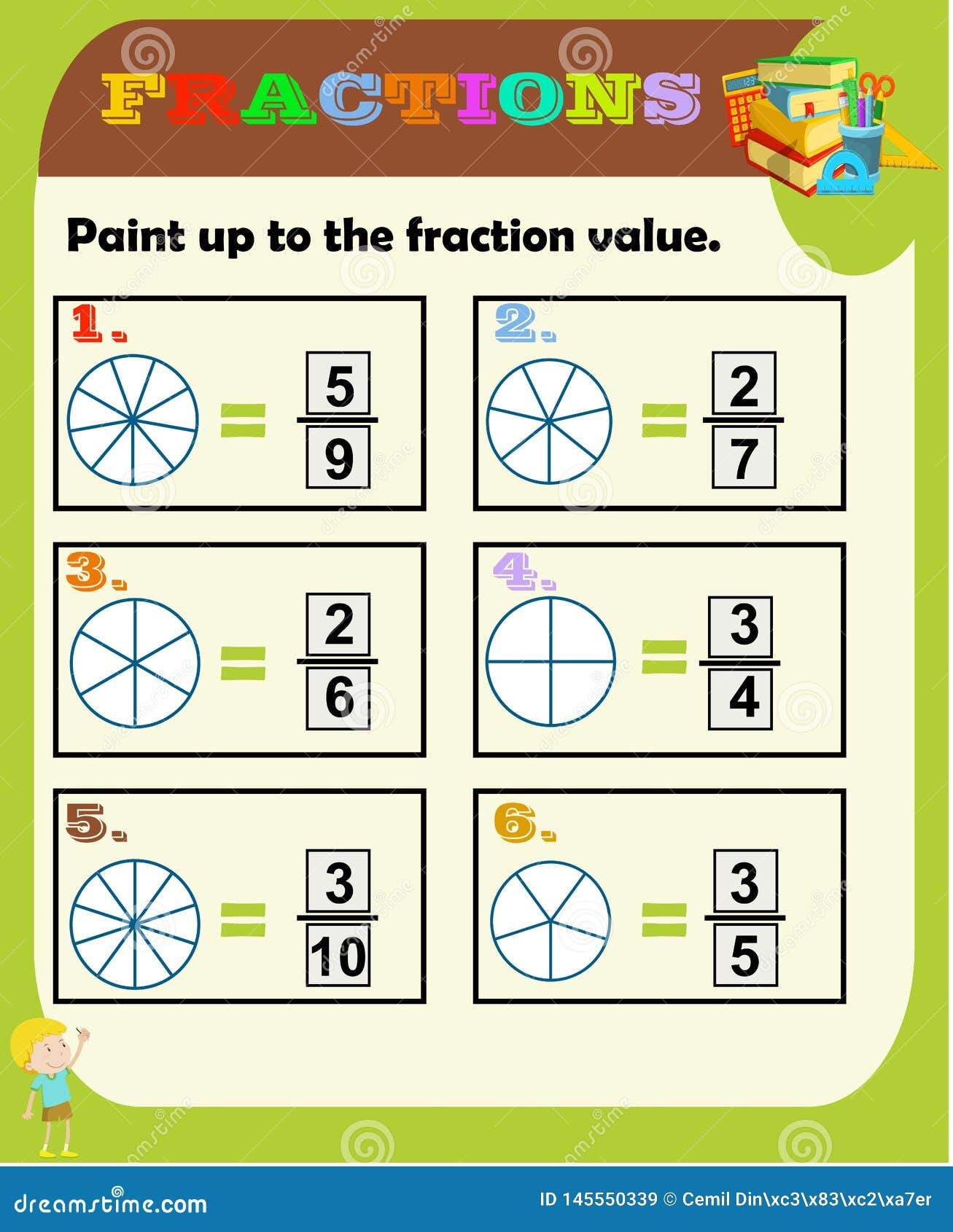 equivalent fractions clipart