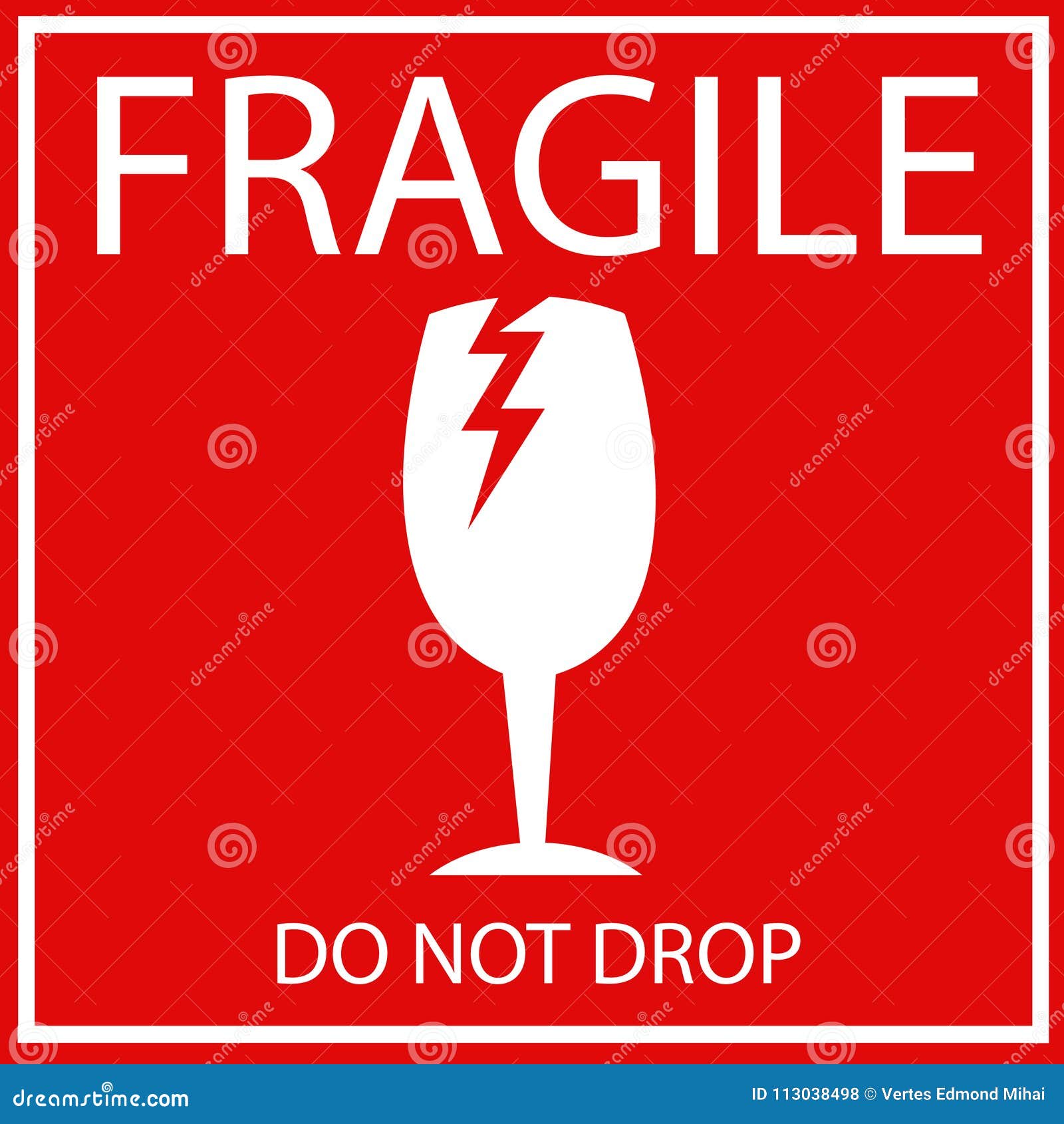 Fragile Glass Sign