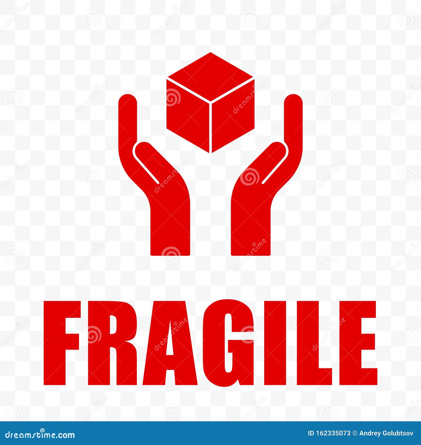 fragile icon, handle with care logistics shipping. fragile package delivery, hands and box warning  sign, 