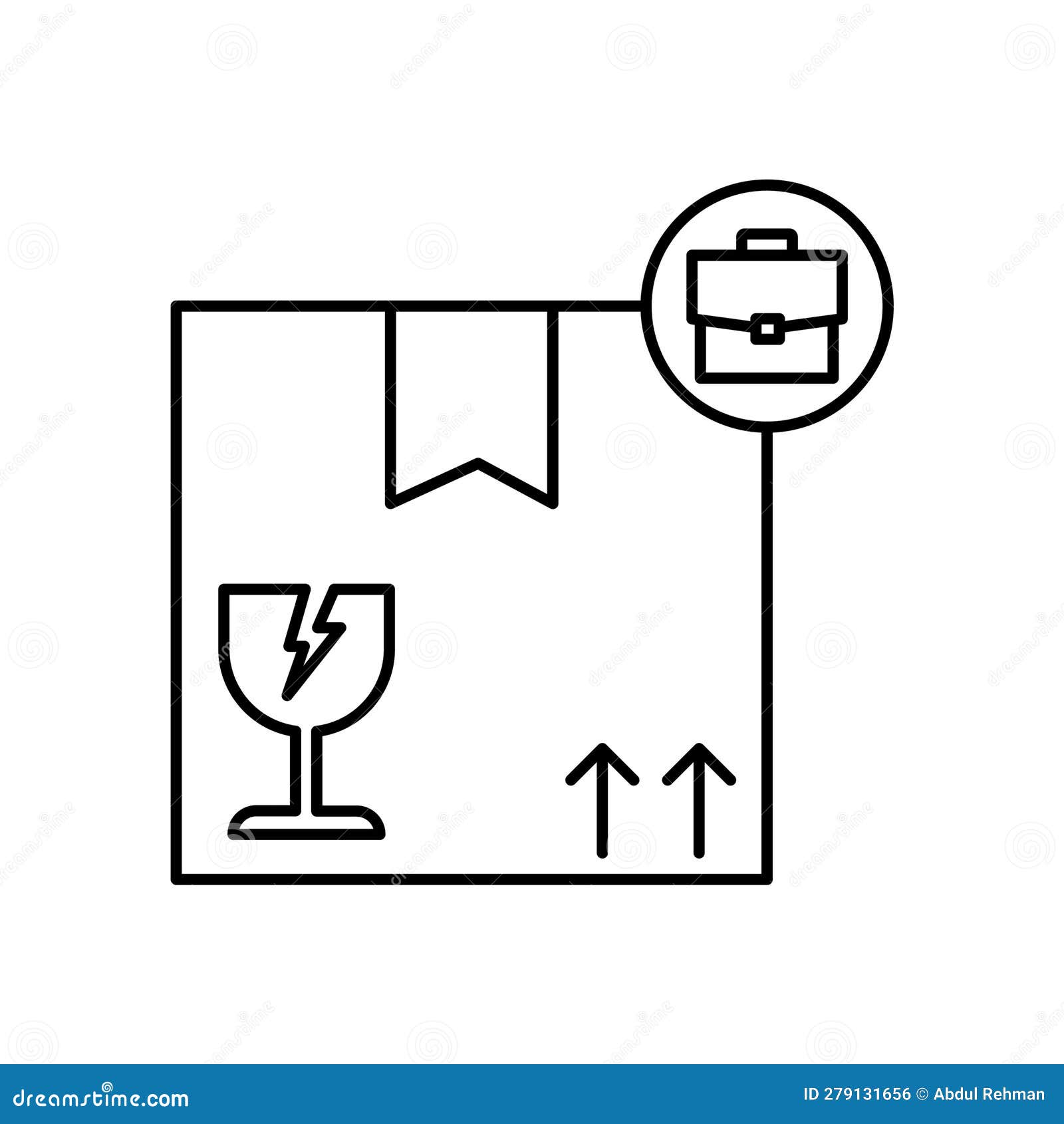 fragile pack glyph  icon that can easily edit or modify