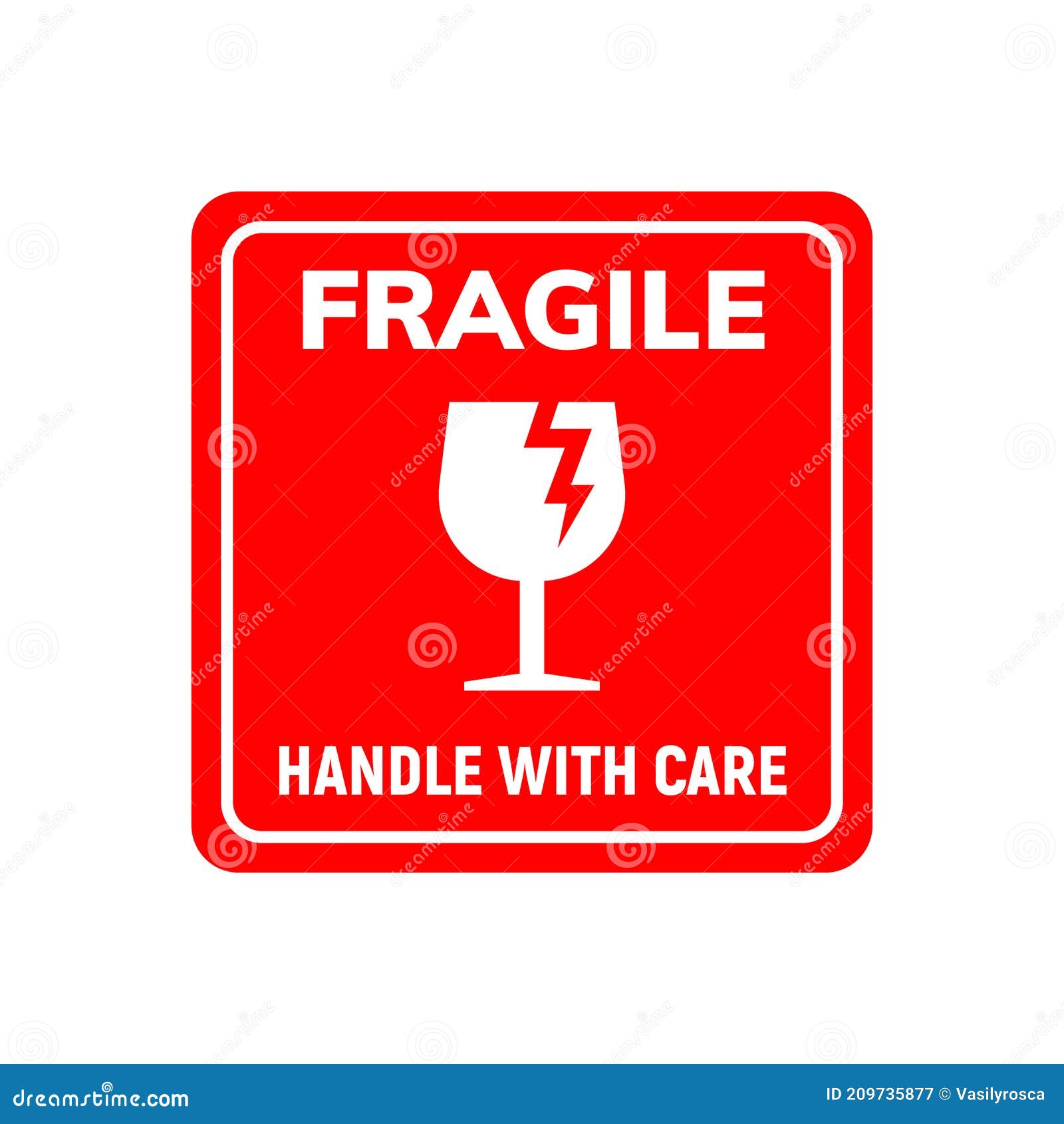 5 x 3 PLEASE HANDLE WITH CARE GLASS **THANK YOU** Fragile Labels