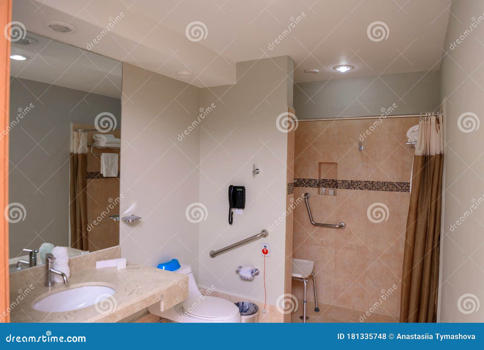 A Fragment of a Bathroom in a Hospital Room Stock Photo Image of home