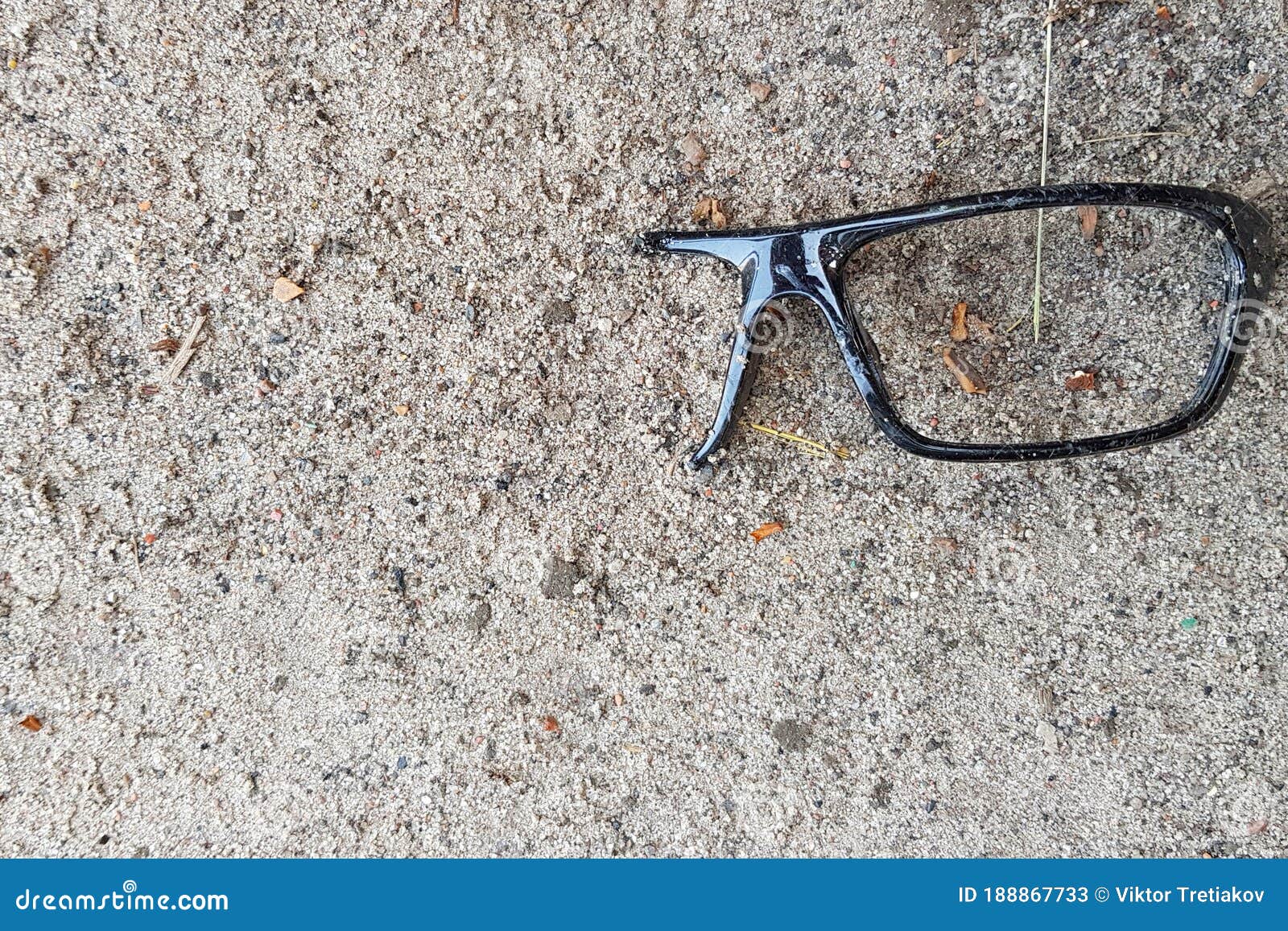 Fragment Broken Glasses in the Sand Bad Eyesight Stock Image Image of