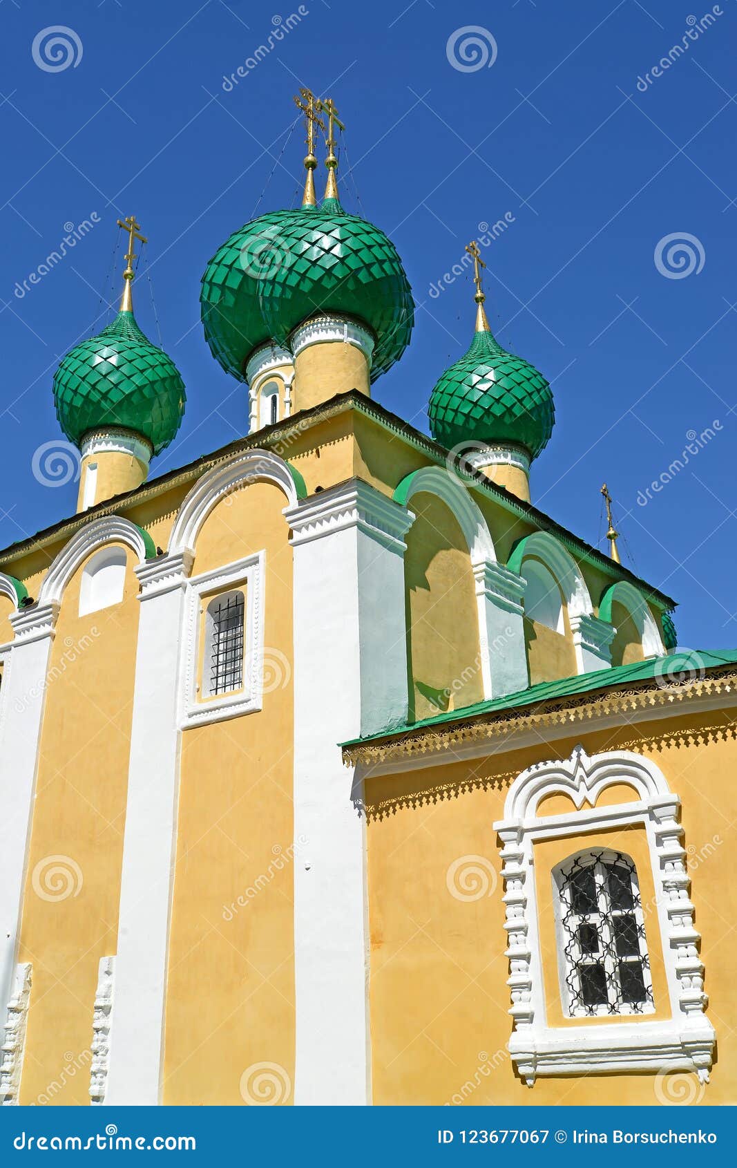 fragment of church of the beheading of st. john the baptist in alekseevsky convent. uglich, yaroslavl region