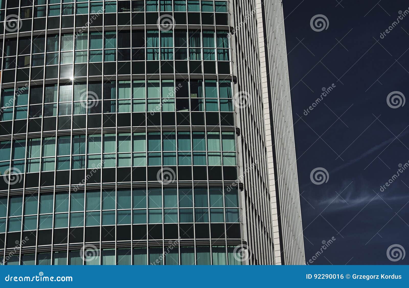 fragment of the facade of modern building