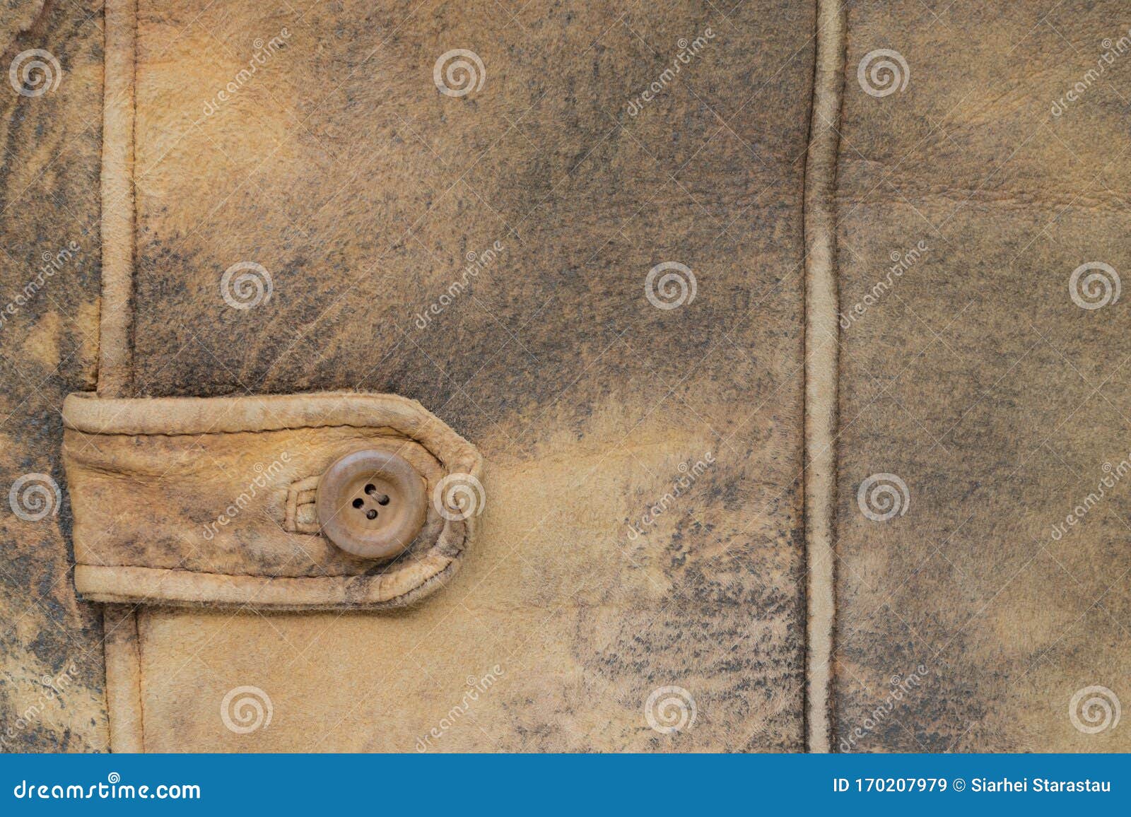 Fragment of a Jacket Made of Suede Leather Stock Image - Image of ...