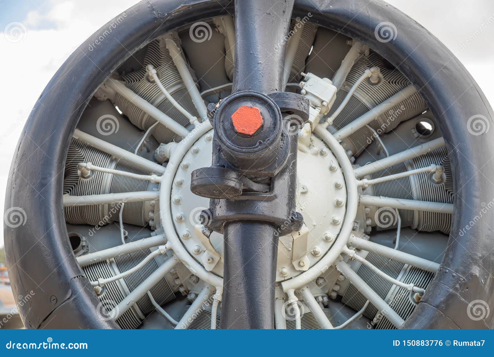 Fragment of Motor and Propeller of an Vintage Airplane Stock Photo Image of airbase, fragment