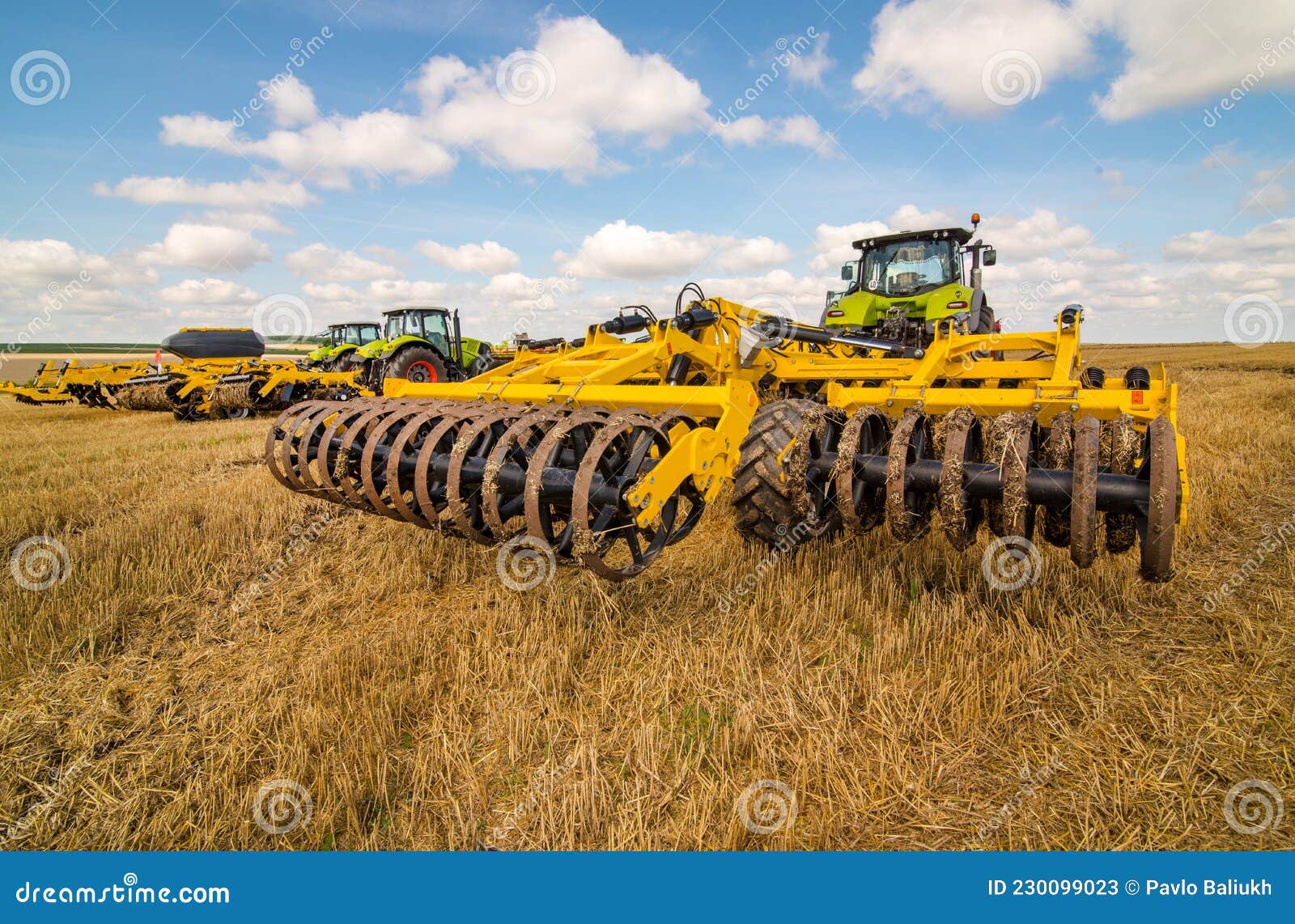 Fragment of a Multidisc Cultivator at Field Stock Image Image of