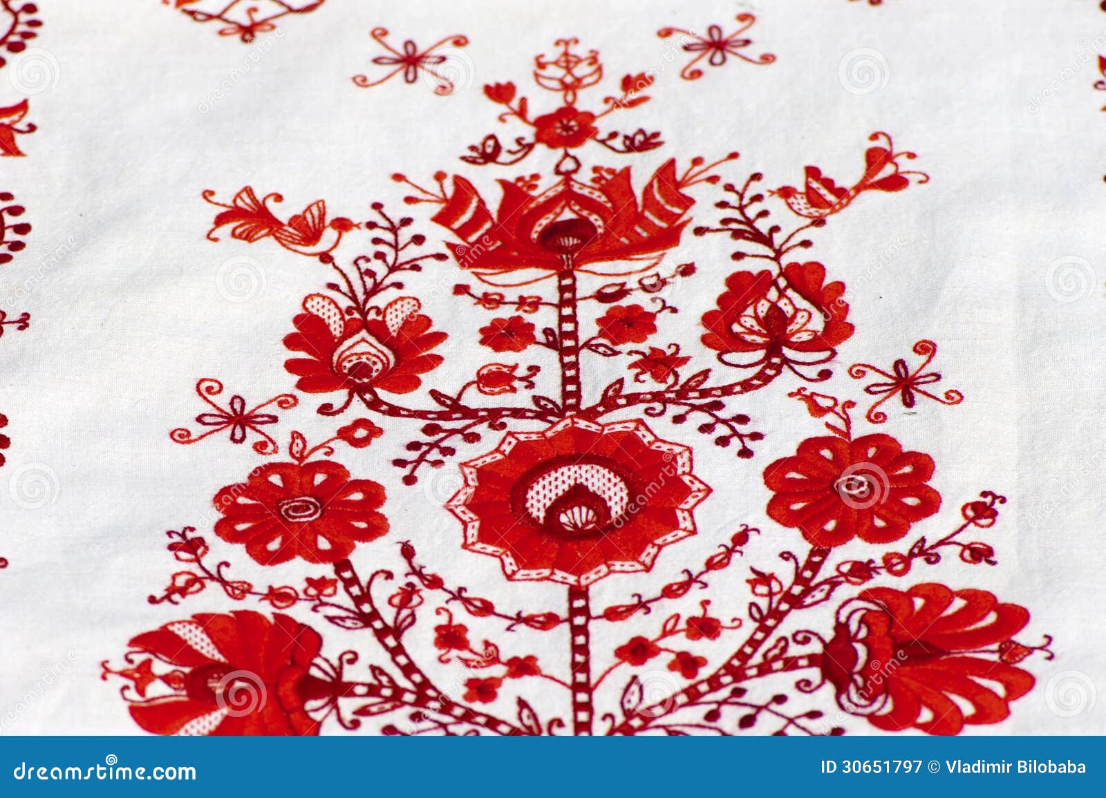 Fragment of Traditional Ukrainian Embroidery Stock Image Image of