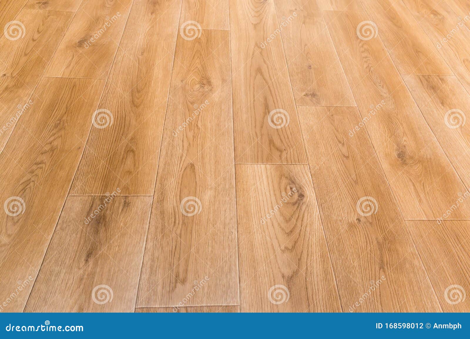 Fragment Of Vinyl Flooring With Wooden Planks Embossed Imitation