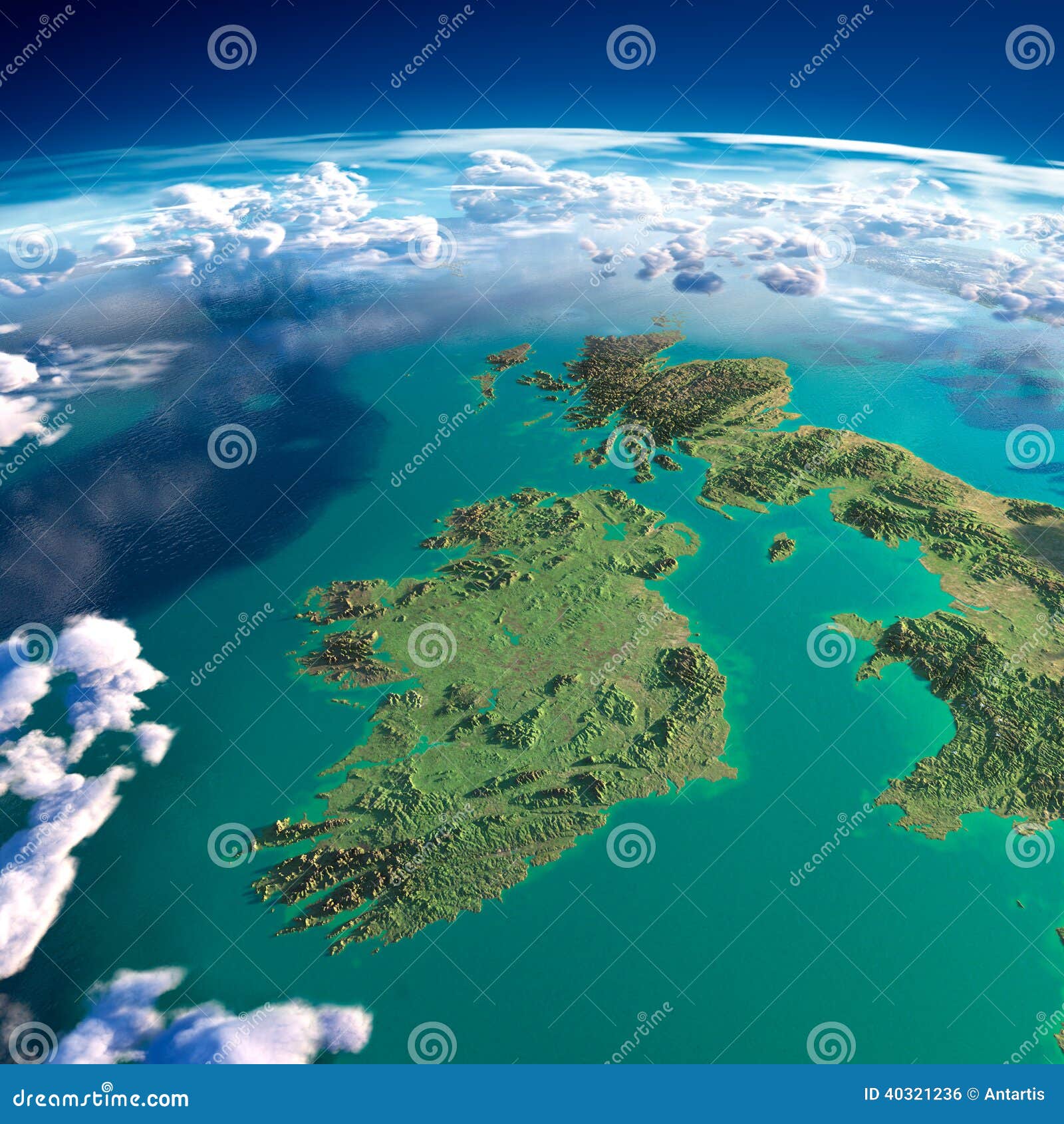 fragments of the planet earth. ireland and uk