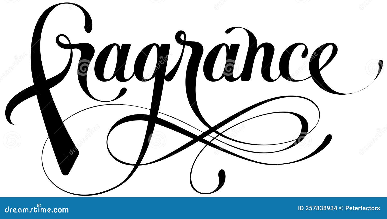 Fragrance Custom Calligraphy Text Stock Vector Illustration of