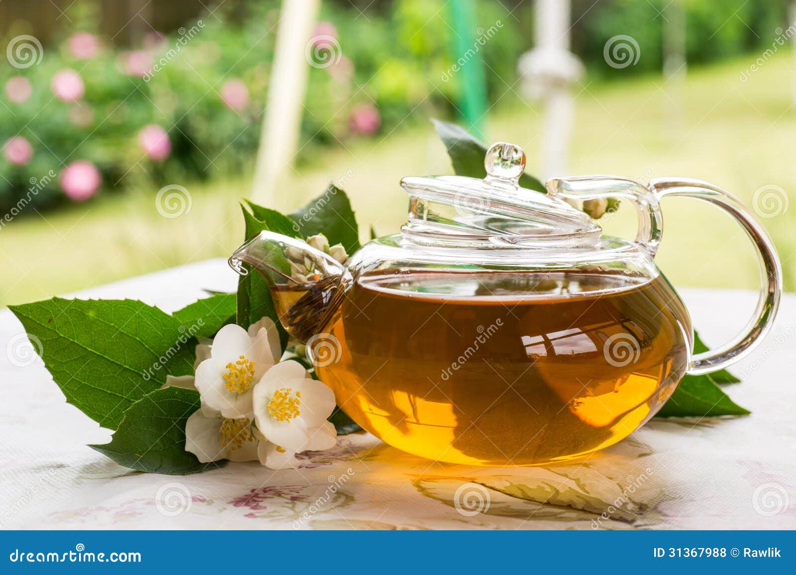 Fragrant jasmine tea stock photo. Image of jasmin, glass 31367988