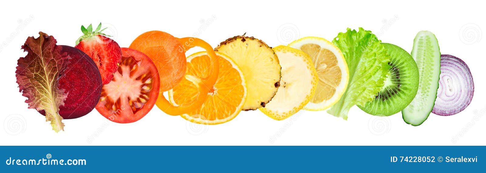 Frais Découpé En Tranches Des Fruits Et Légumes Illustration Stock -  Illustration du frais, kiwi: 74228052