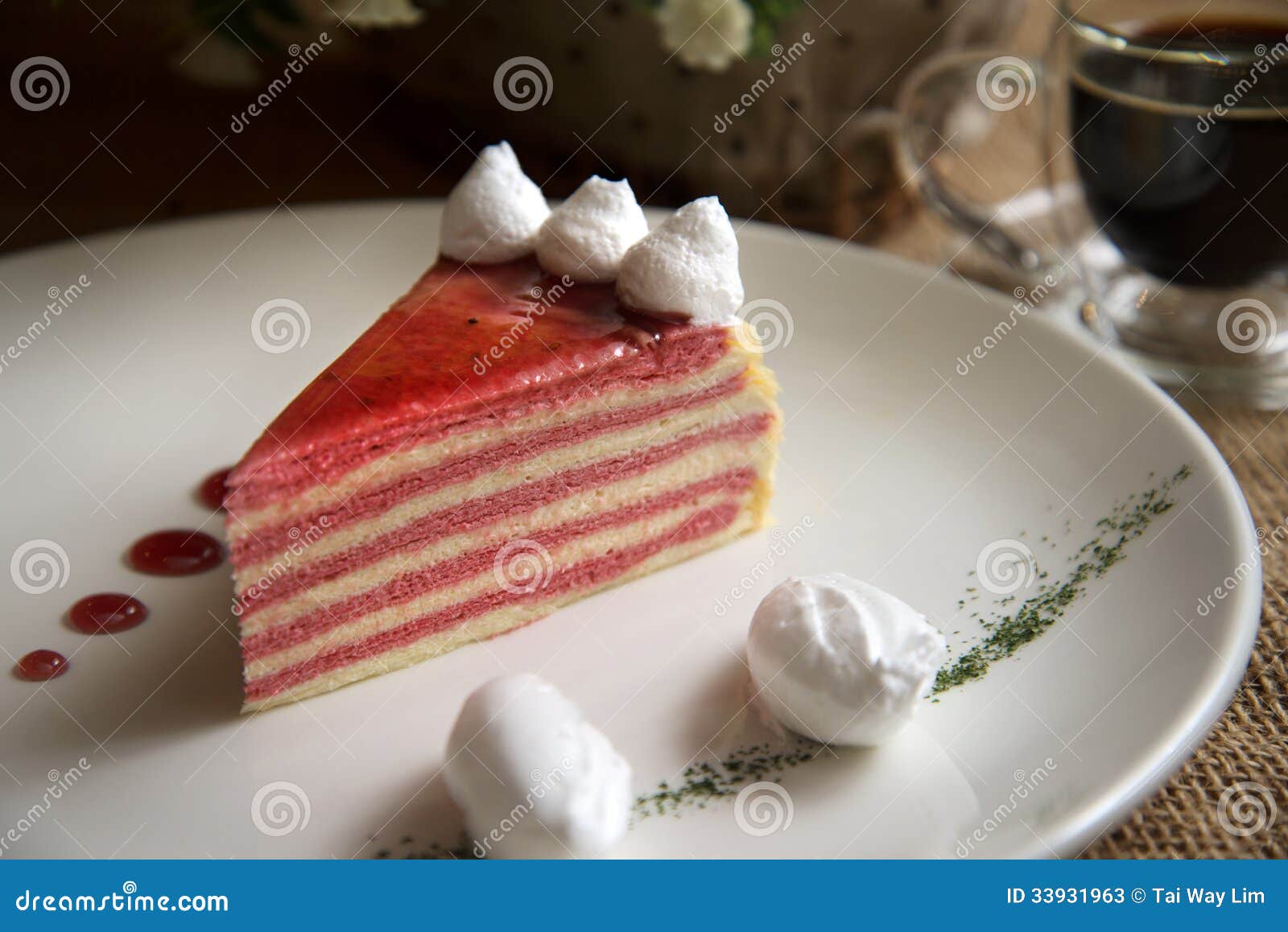 Fraise Mille Crepe Cake 2 Image Stock Image Du Couche