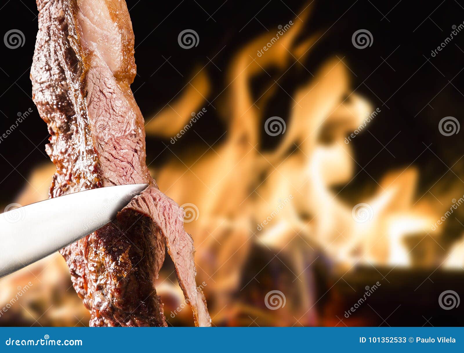 A Brazilian Traditional Barbecue - Fraldinha No Espeto Stock Image - Image  of churrasco, delicious: 186748487