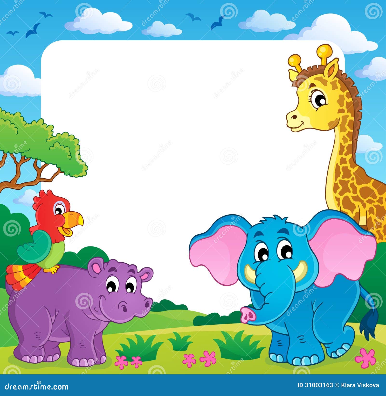 frame with african fauna 1