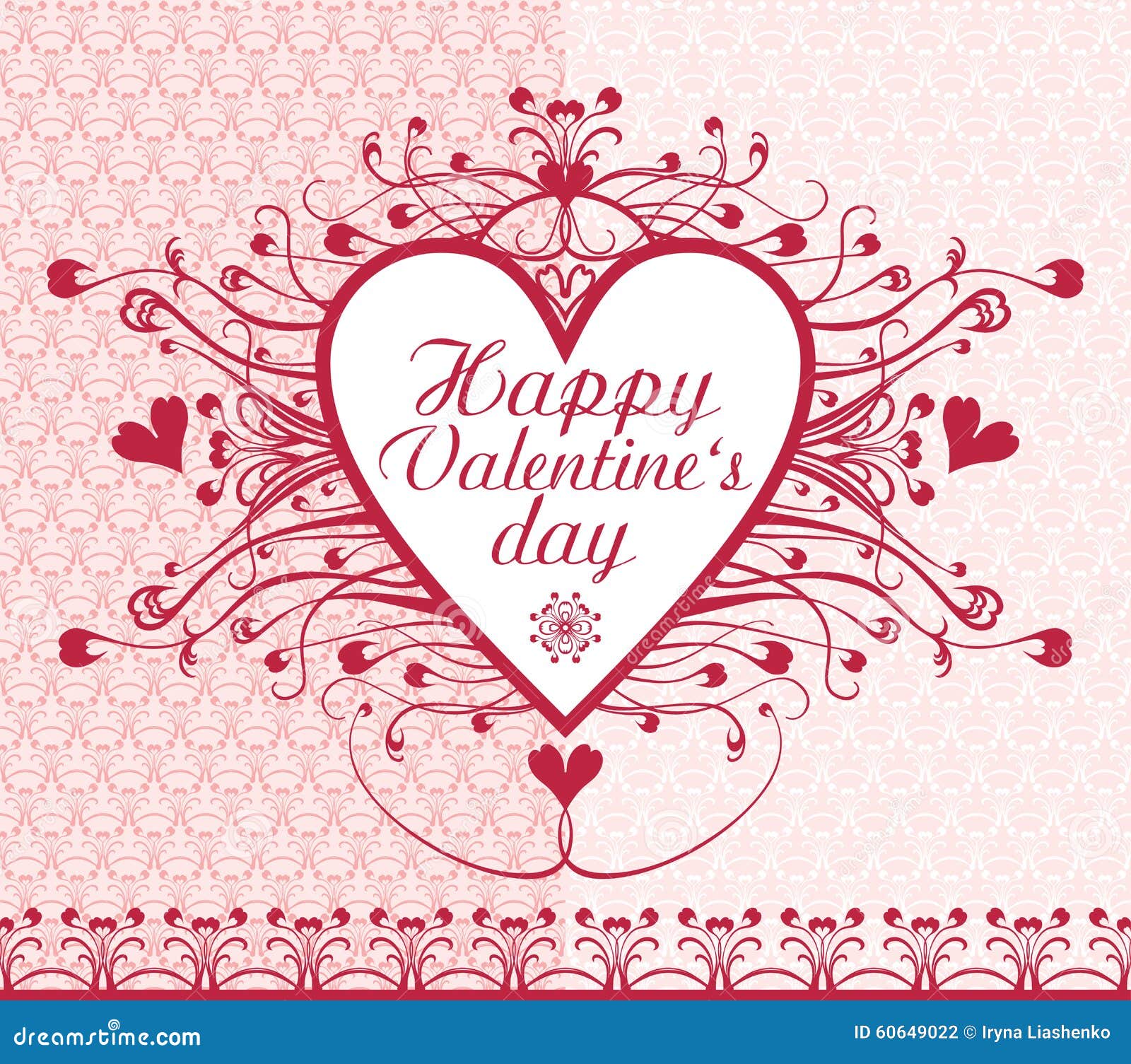 Frame Art Nouveau heart. stock illustration. Illustration of bend