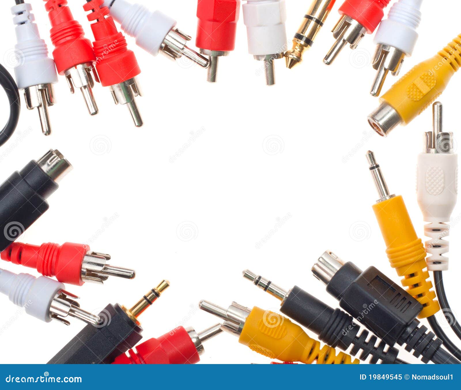 Frame of Audio and Video Cables Stock Image Image of connections