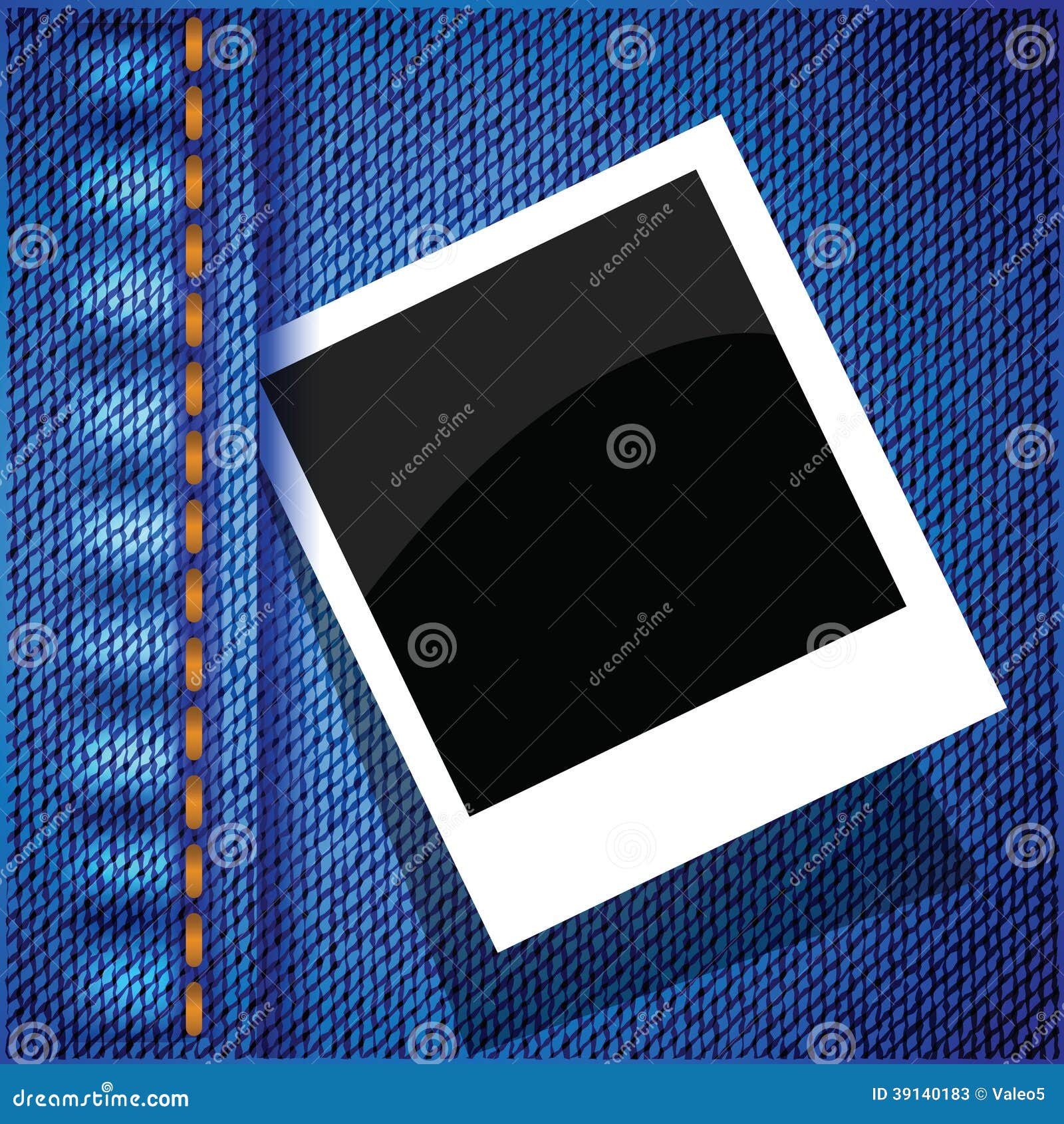 Frame on a Blue Jeans Background Stock Vector Illustration of fashion