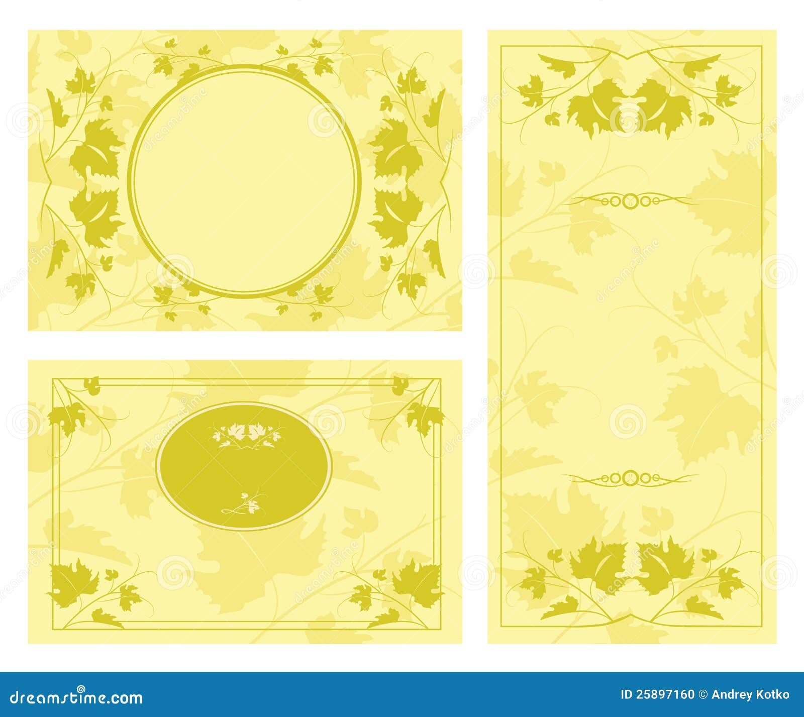 Frame and Borders on Seamless Retro Background Stock Vector