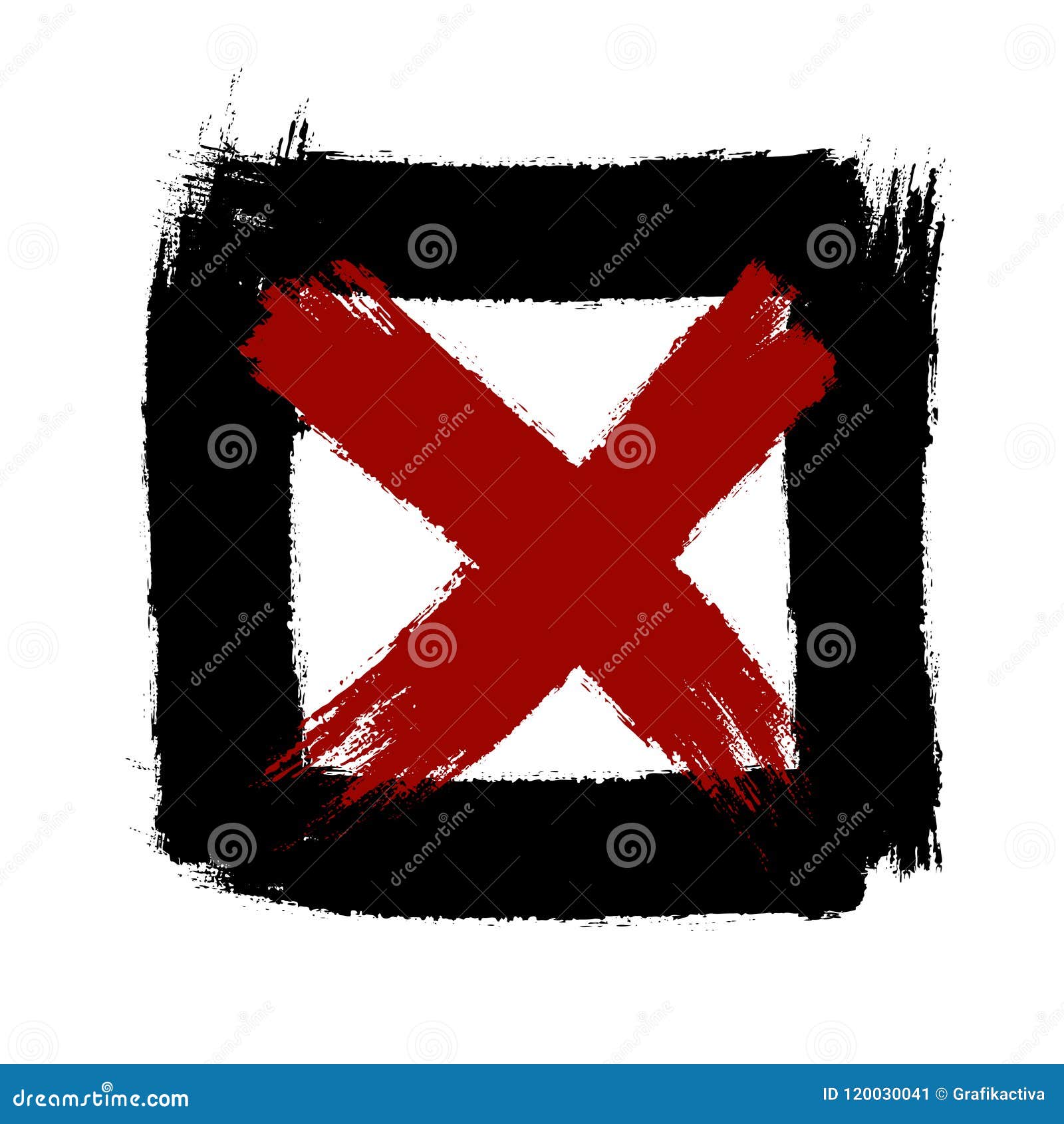 Download Frame And Cross. Thick Strokes. Hand-drawn Strokes. Stock ...