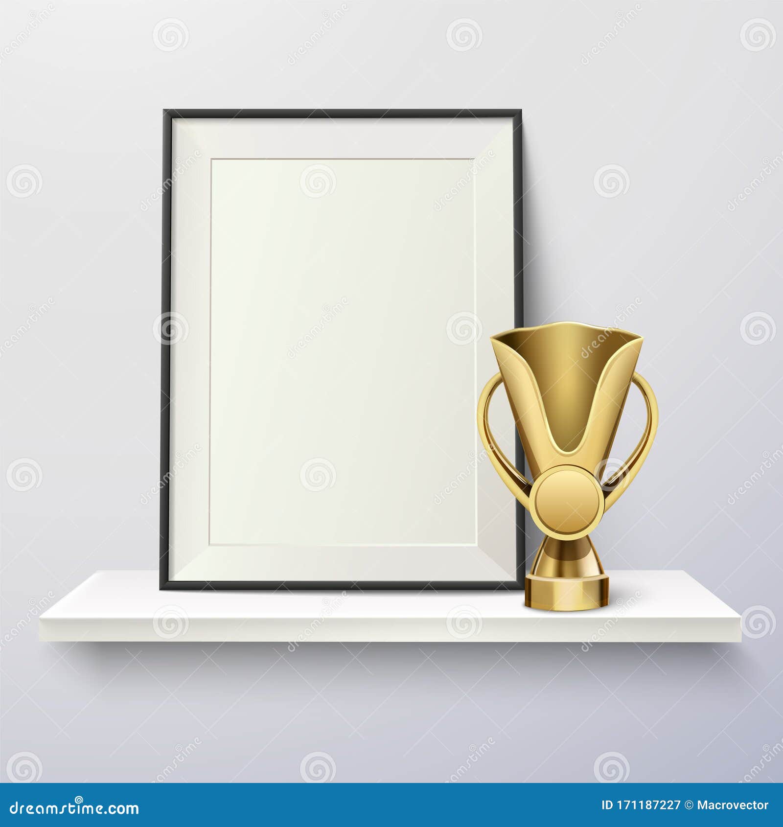 Frame with Cup Composition stock vector. Illustration of contest