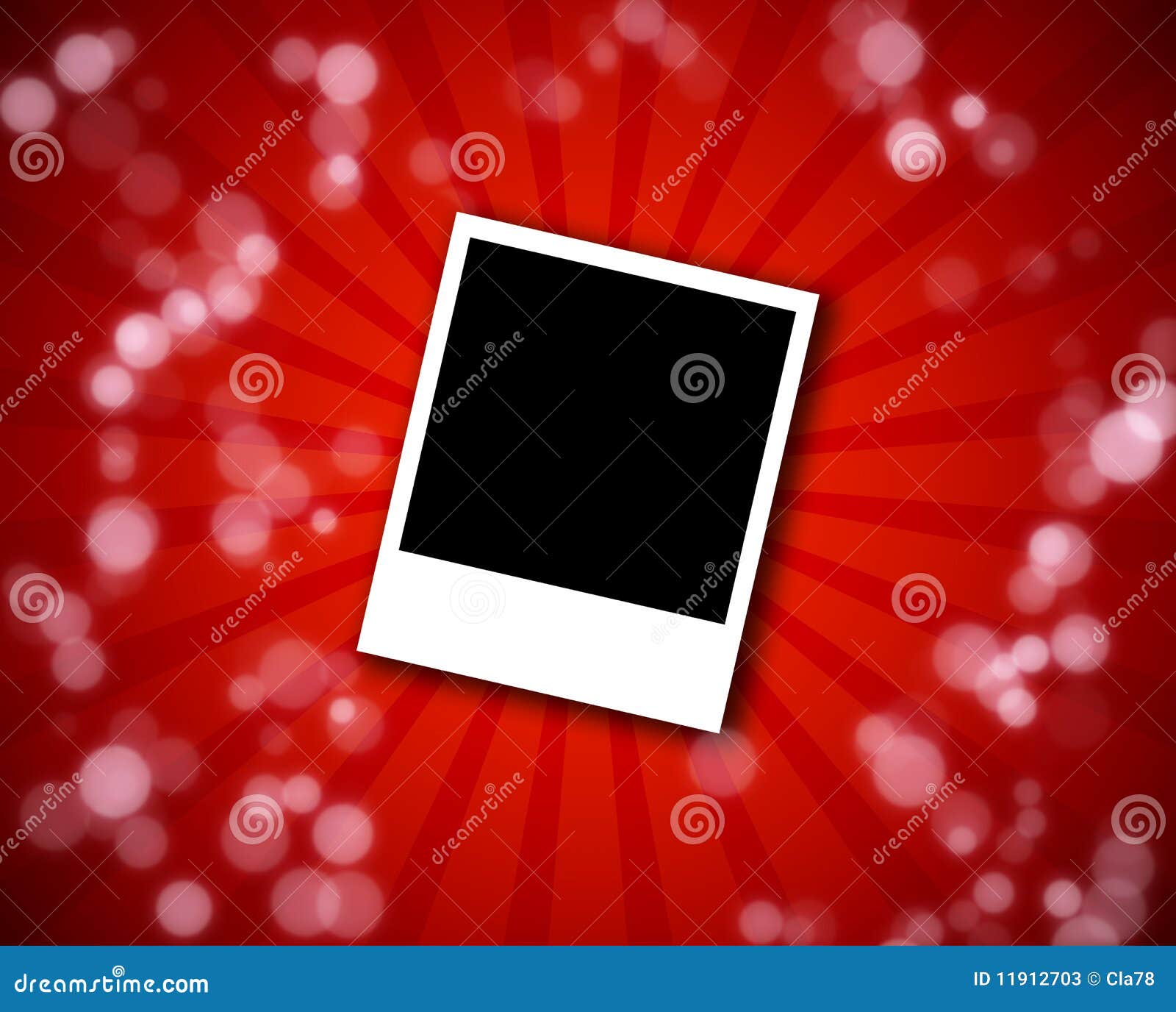 Frame Do Polaroid Em Um Fundo Vermelho Ilustração Stock - Ilustração de  quadrado, ninguém: 11912703, image size:1600x1376