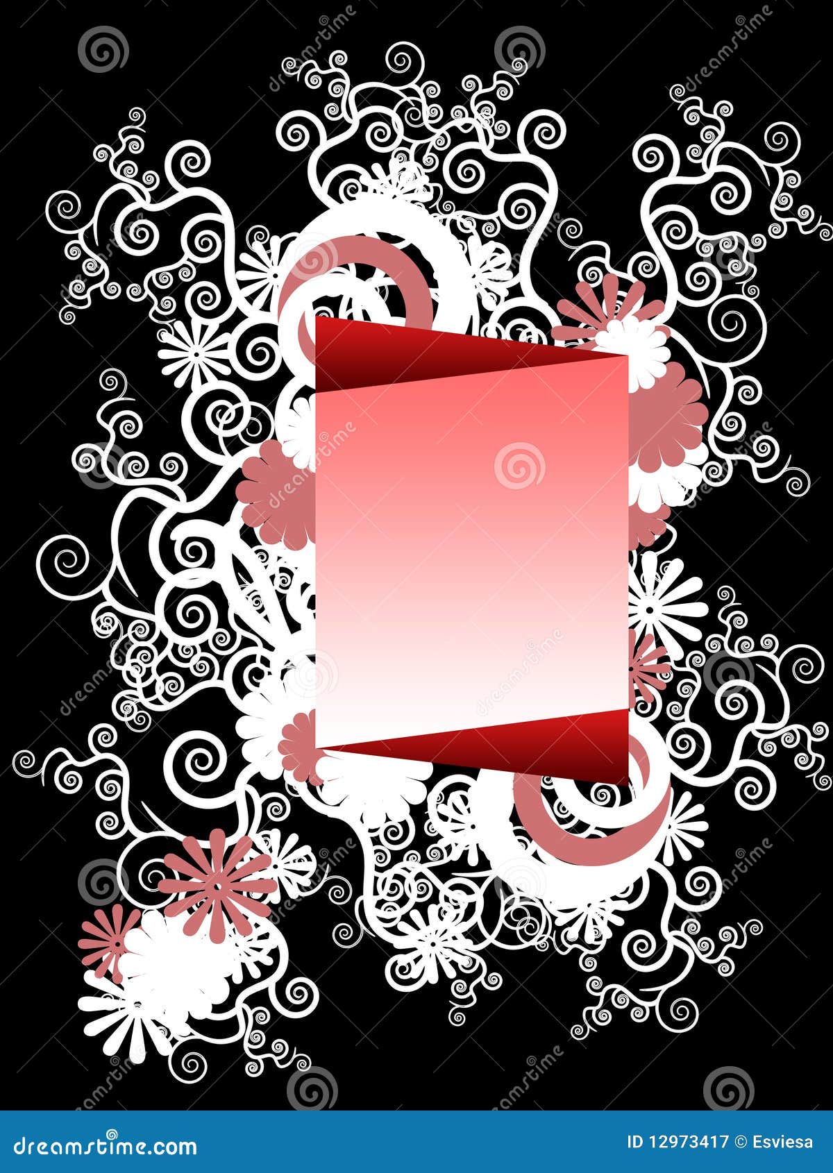 Frame with Fantastic Ornaments Around Stock Illustration Illustration