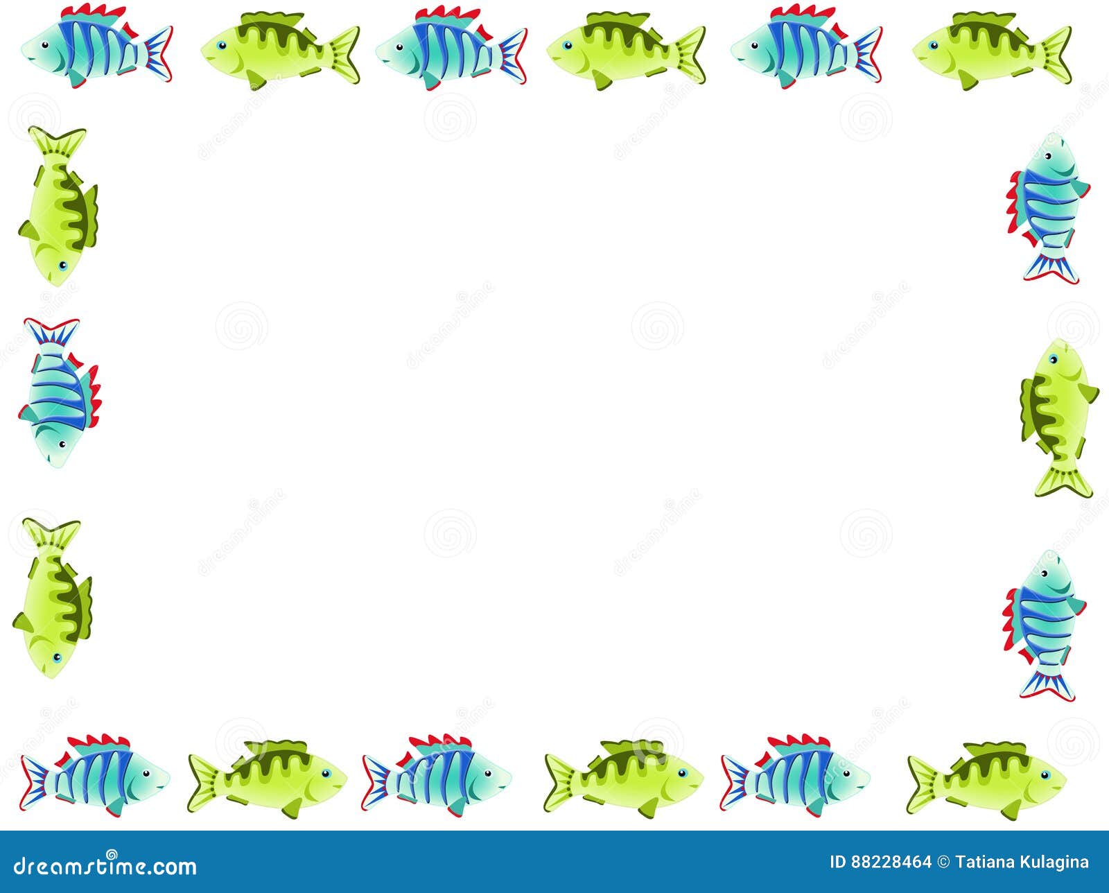 Frame of Fish on a Transparent Background Stock Photo Illustration of