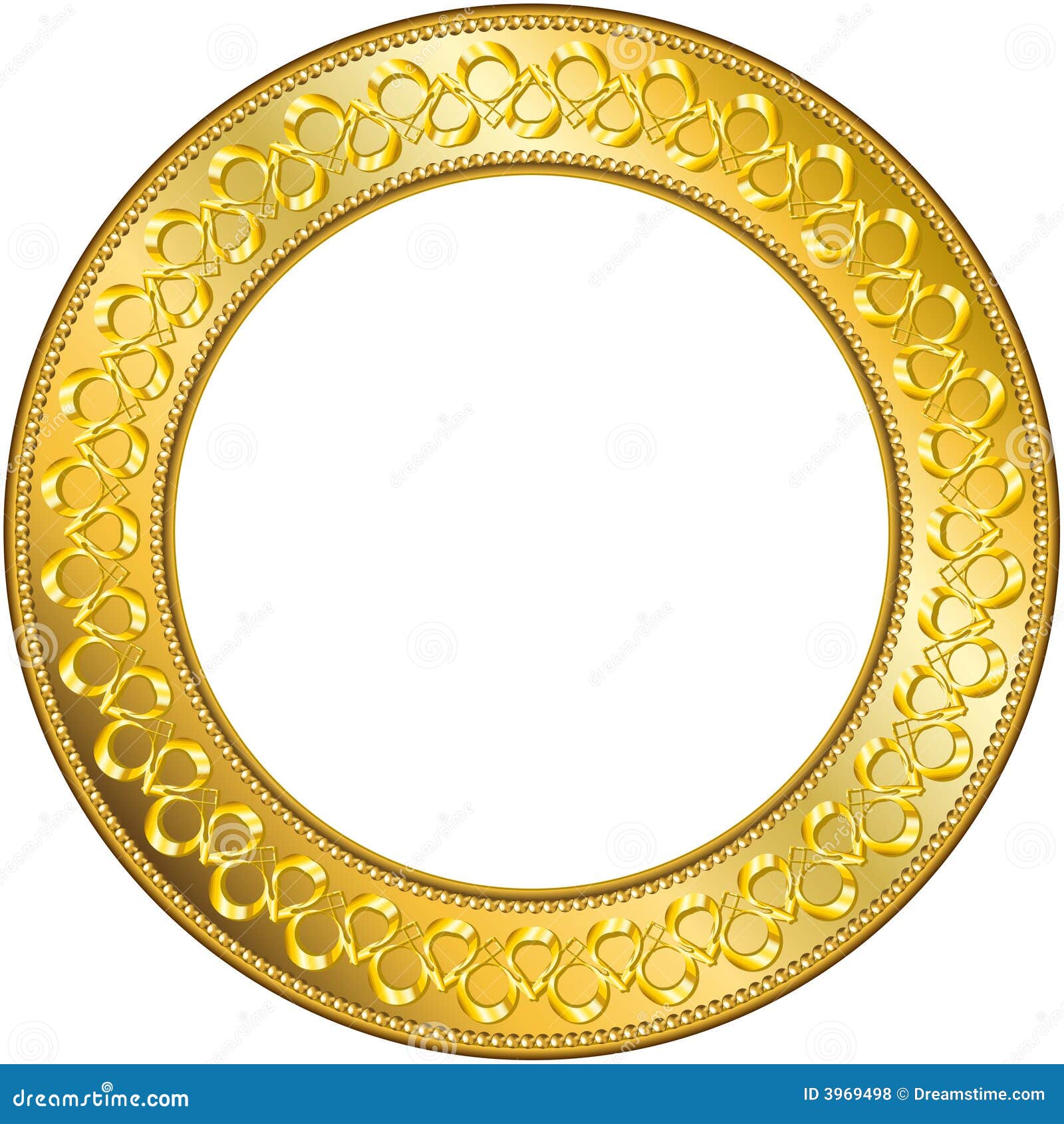 Frame Gold - Round 1 Royalty Free Stock Photos - Image: 3969498