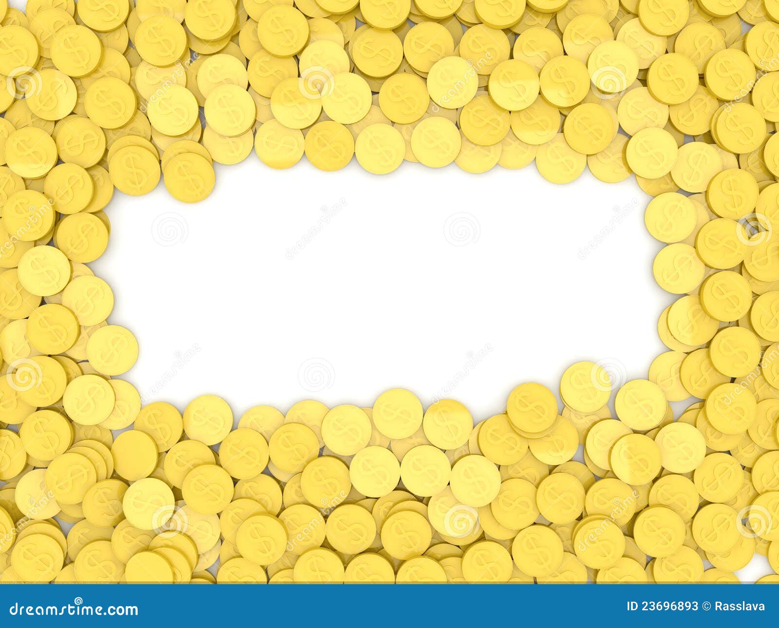 Frame from golden coins stock illustration. Illustration of cent 23696893