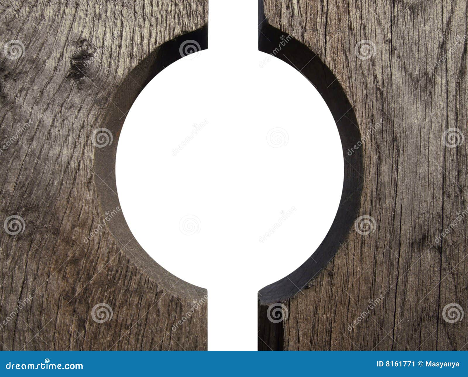Frame Hole in an Old Wooden Fence Stock Image Image of crack
