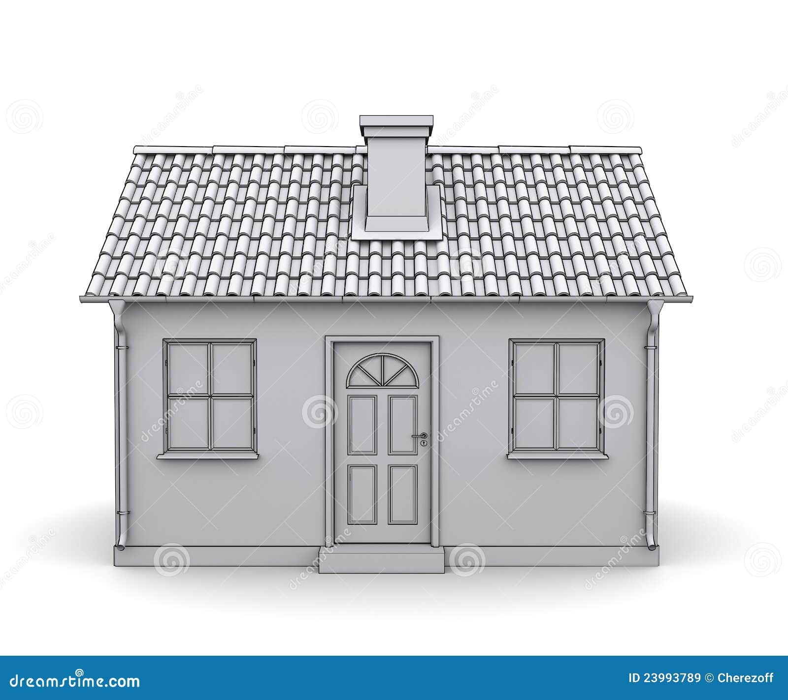 Frame House 3d Model Stock Illustration Illustration Of Drawing