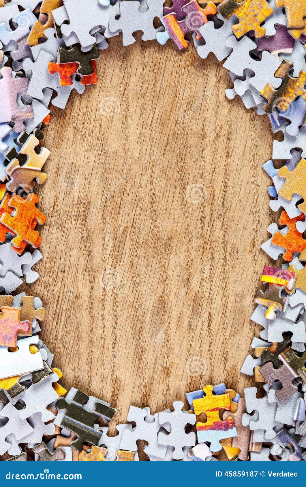 Frame of Jigsaw Puzzle Pieces Stock Image Image of connect, pieces