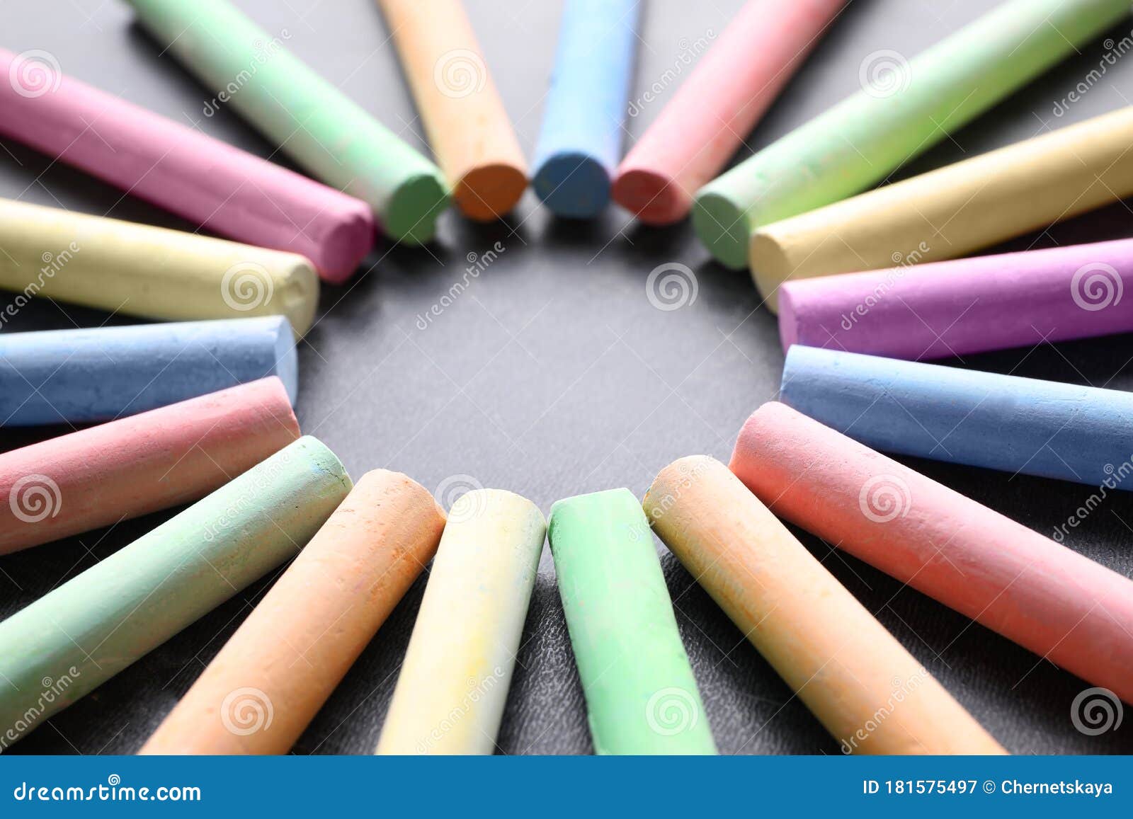 Frame Made with Pieces of Color Chalk on Blackboard. Space for Text Stock  Image - Image of pink, color: 181575497