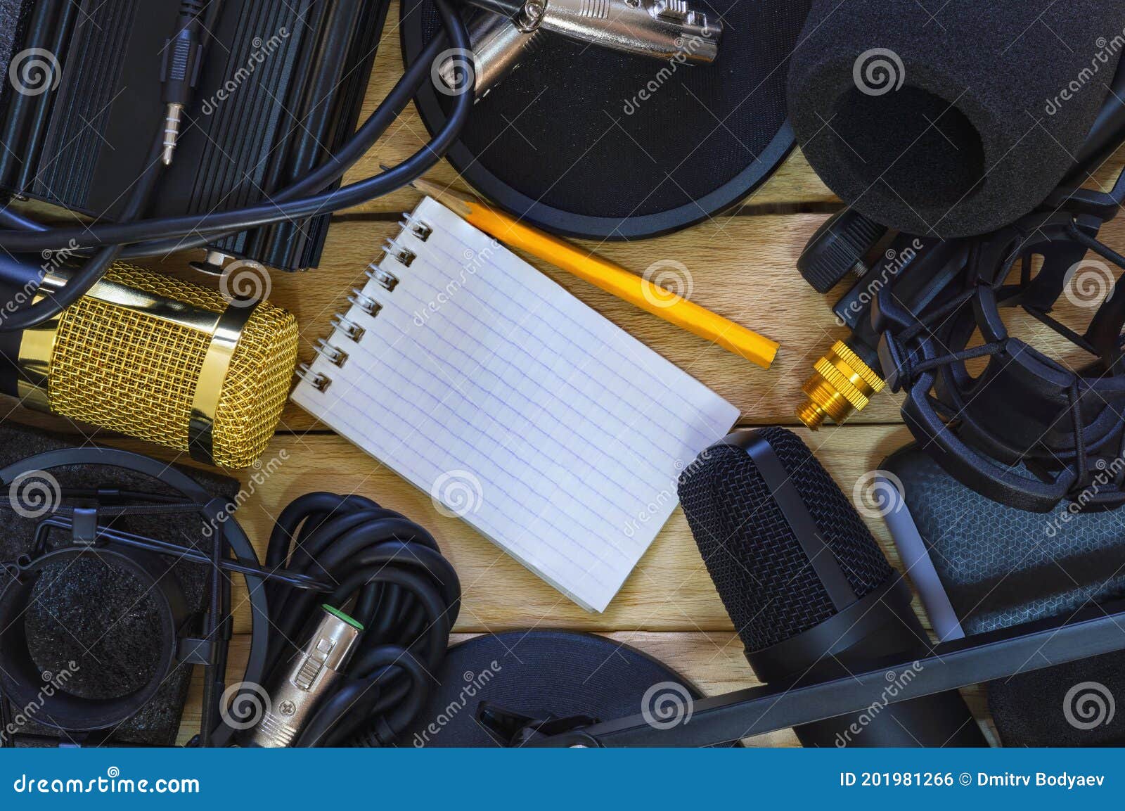 Frame Made of Recording Accessories Stock Photo Image of sound, audio