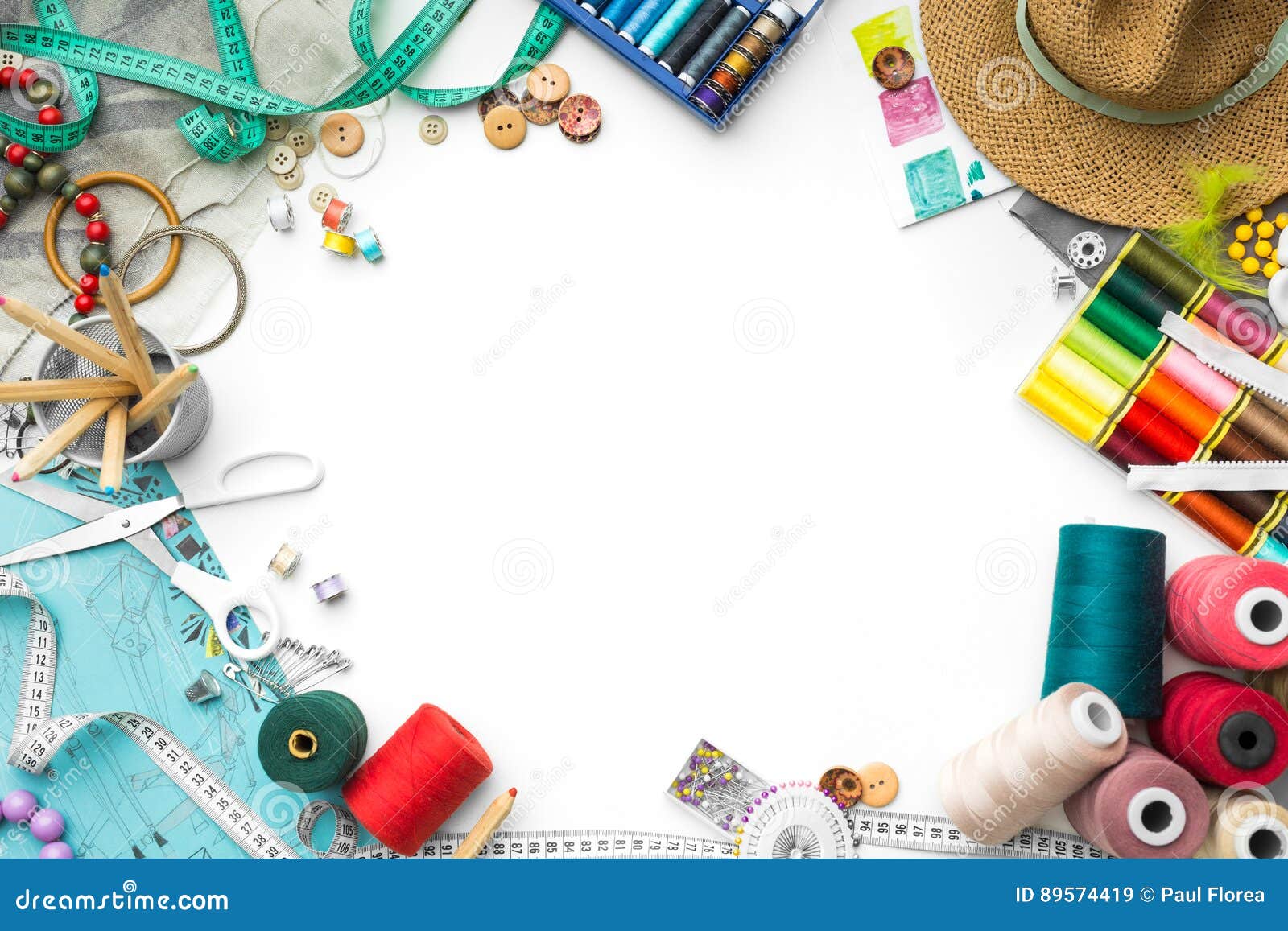 Frame Made of Tailoring Objects Stock Image Image of industry