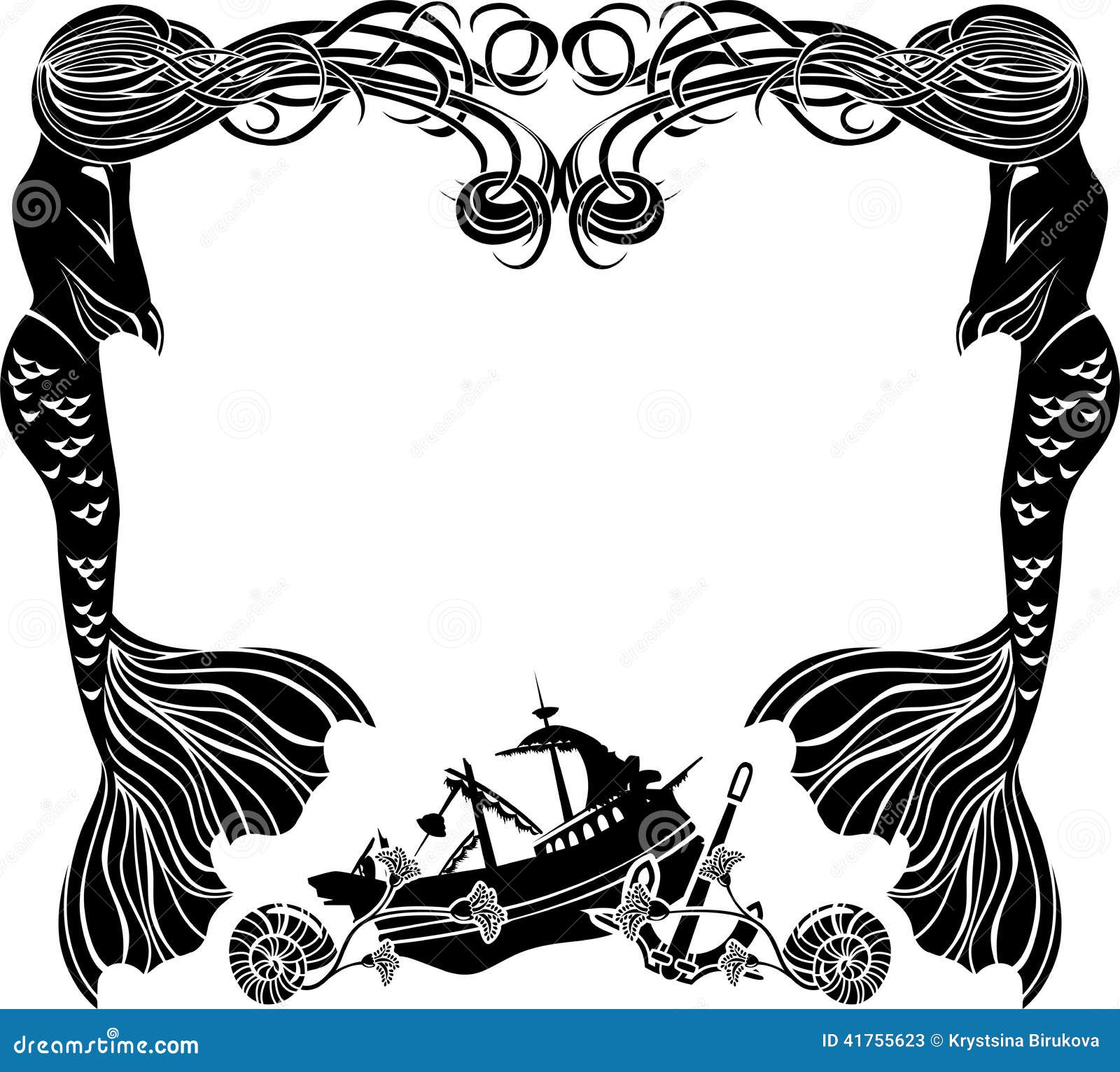 frame, mermaids weep shipwreck