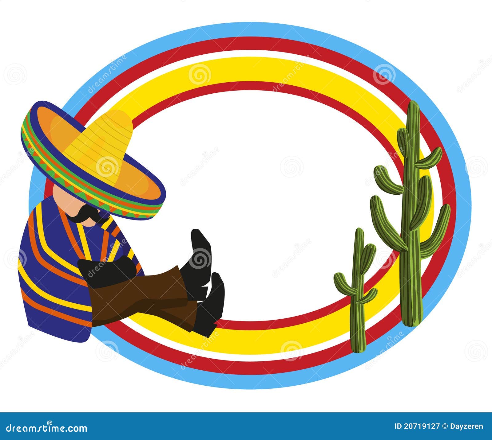 Frame with a Mexican stock vector. Illustration of symbol 20719127
