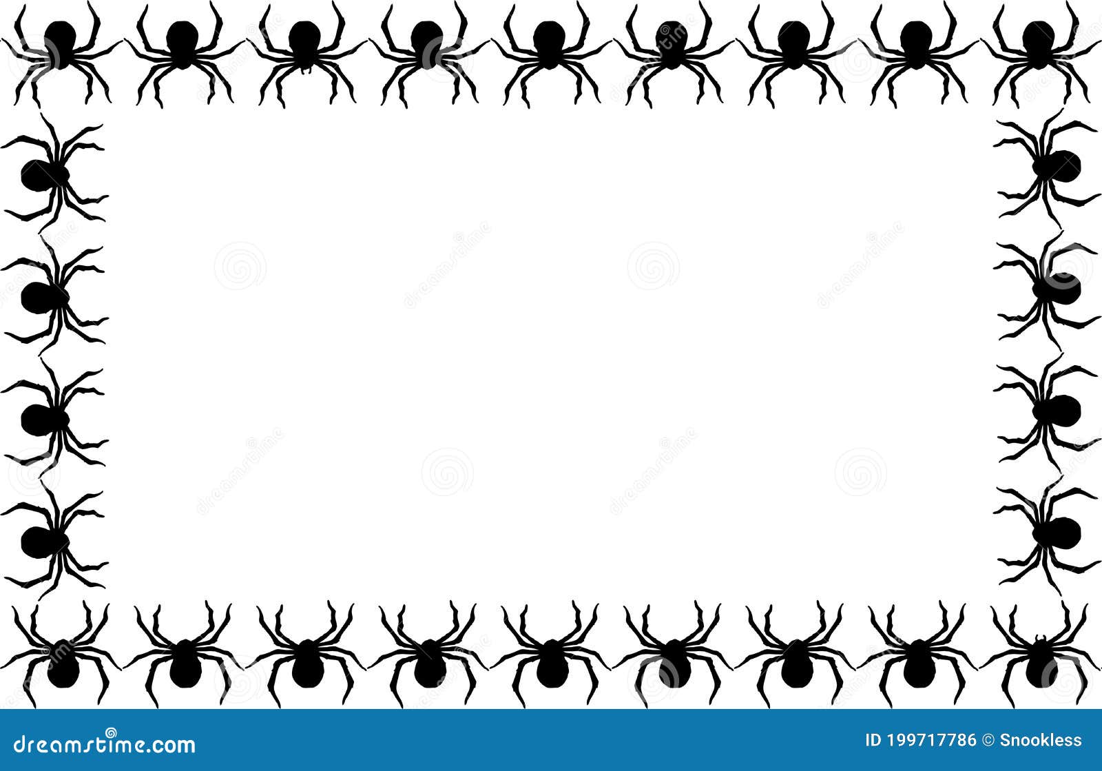 spider frame with blank canvas for text and art