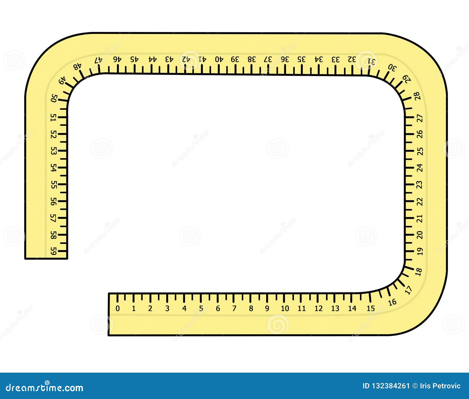 Frame - ruler stock illustration. Illustration of colored - 132384261